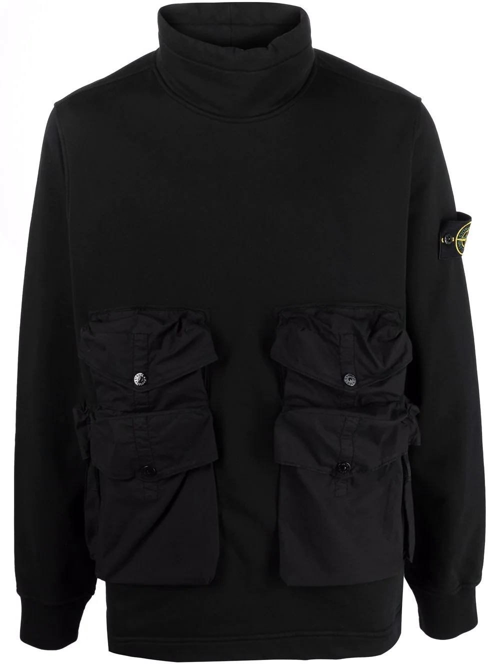 Compass badge multi-pocket sweatshirt - 1