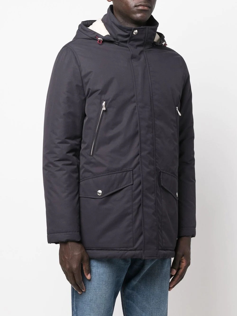 detachable-hood padded jacket - 3