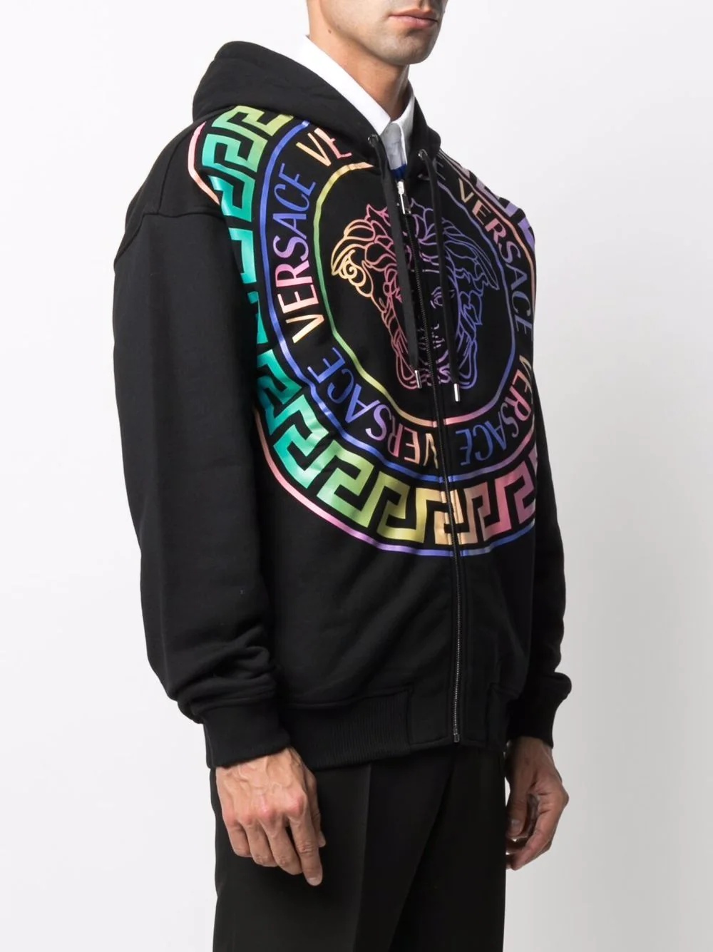 Medusa logo-print zip hoodie - 3