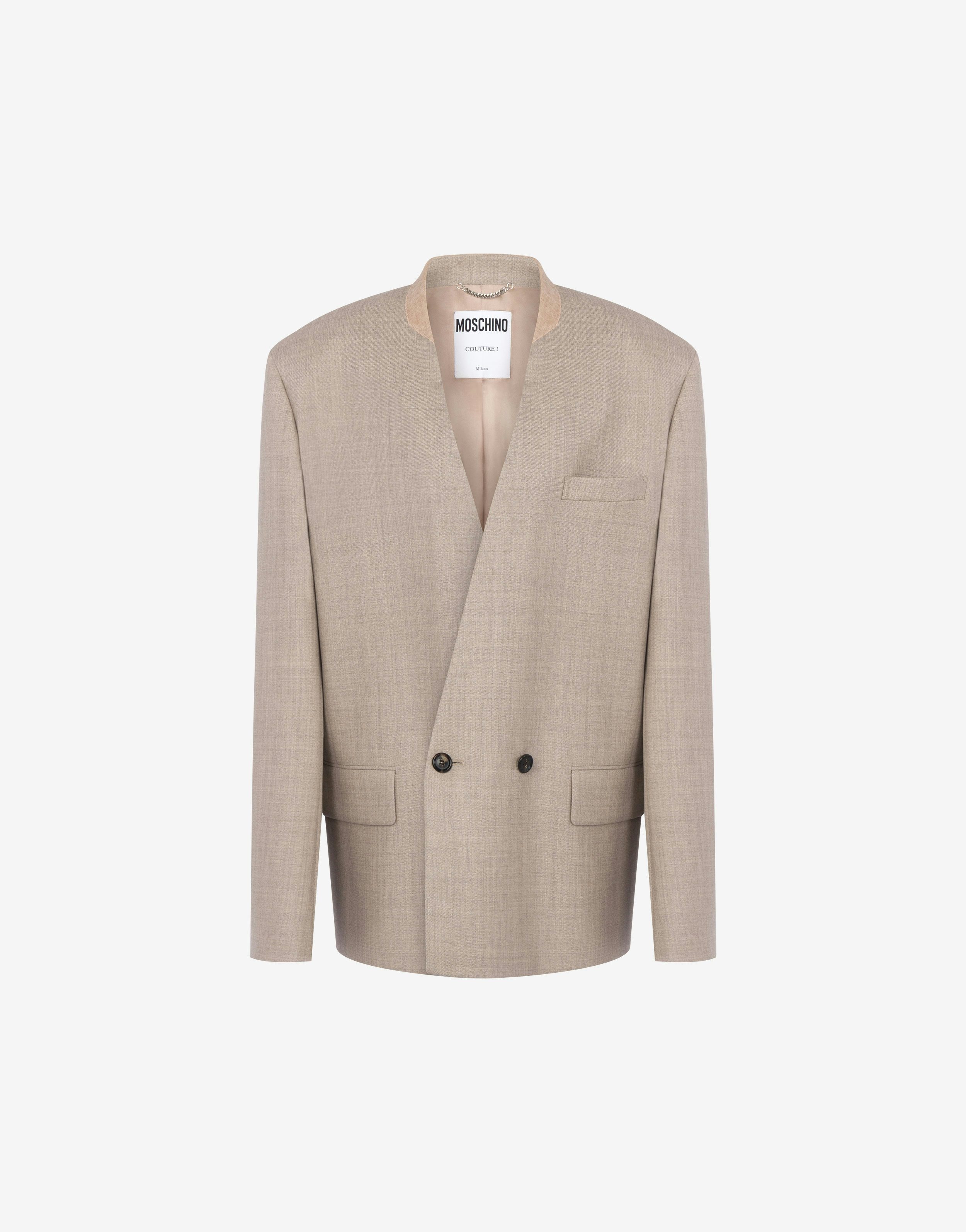 JACKET IN DYED WOOLEN CLOTH - 1
