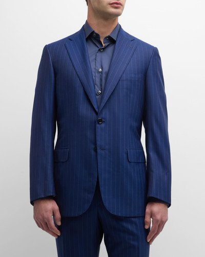 Brioni Men's Tonal Pinstripe Wool Suit outlook