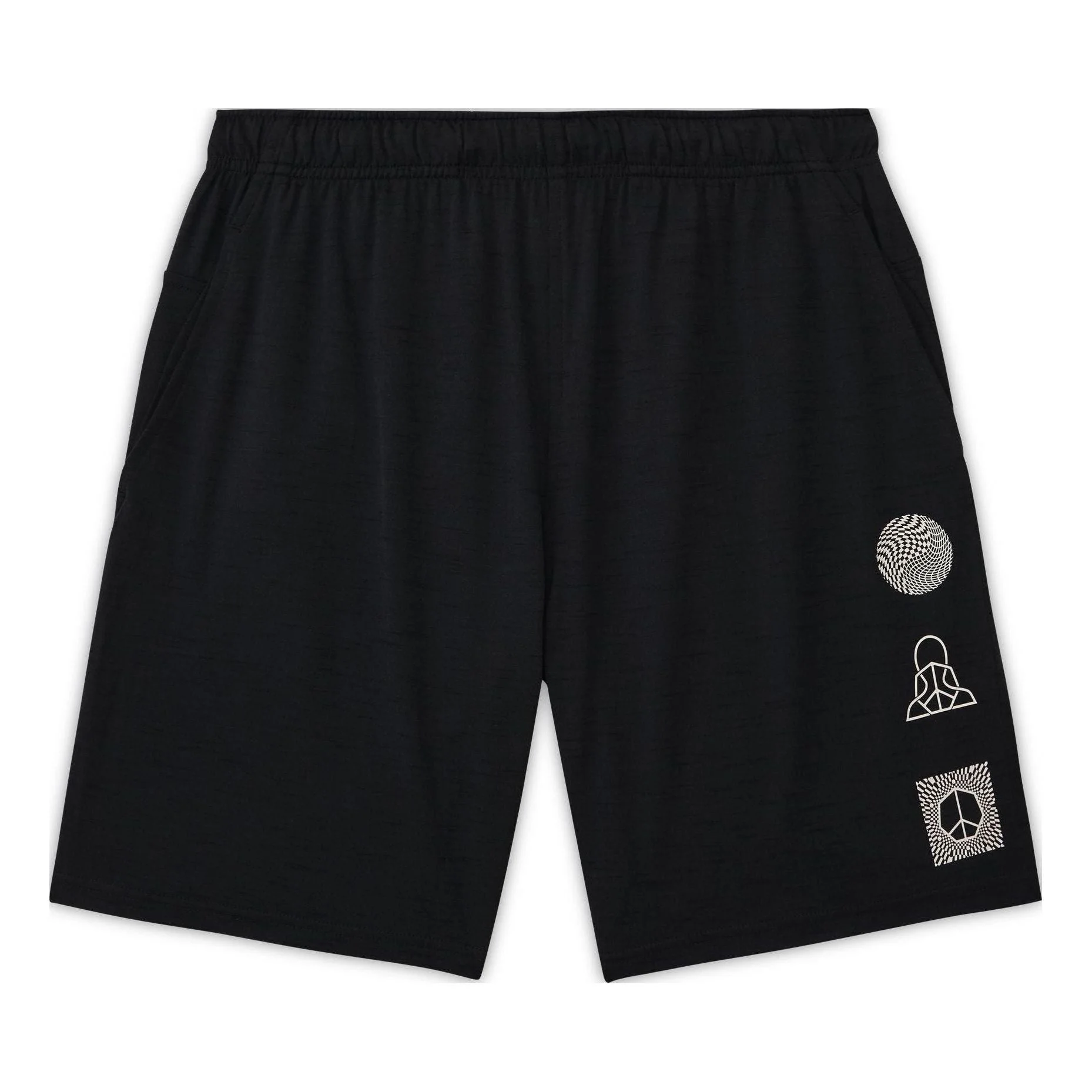 Men's Nike Quick Dry Solid Color Geometry Pattern Environmental Friendly Sports Shorts Black DM8145- - 1