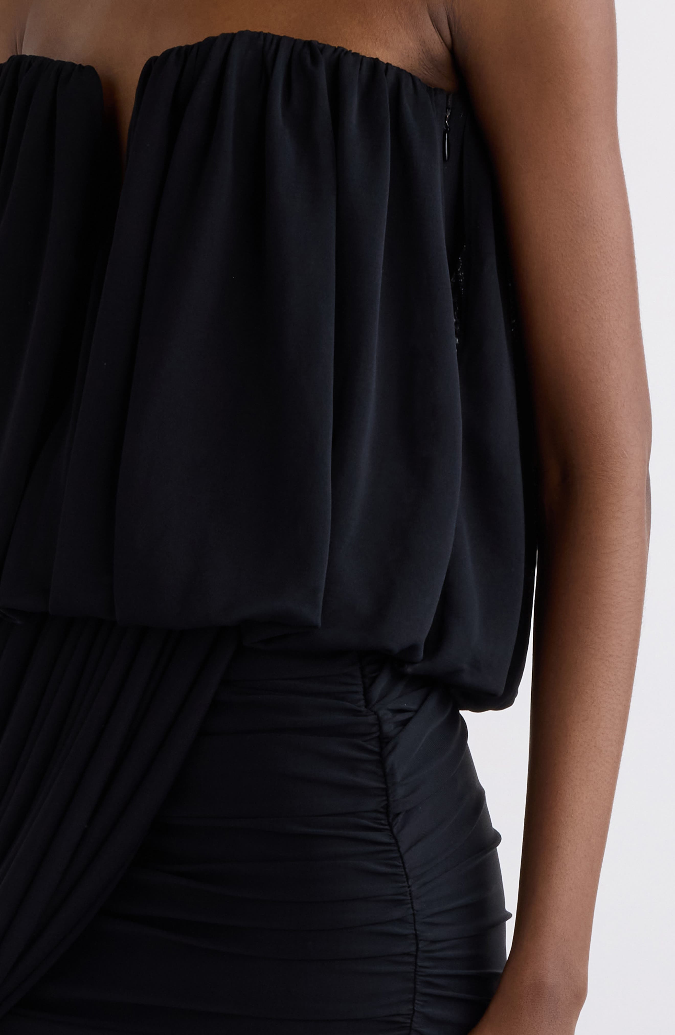 Isabel Marant Adelita Draped Jersey Strapless Minidress in Black at Nordstrom - 4