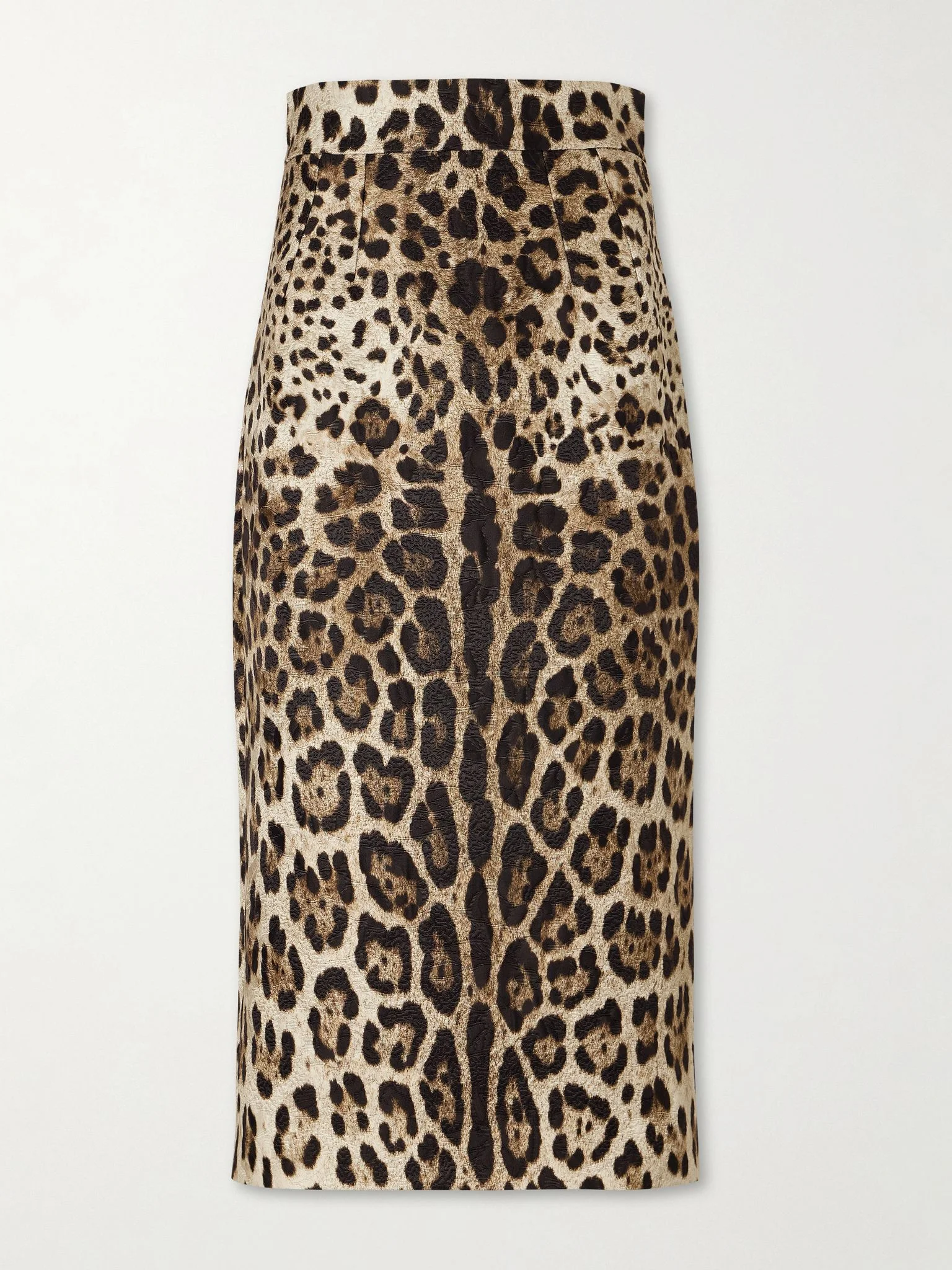 Leopard-print cotton midi skirt Leopard print - 1