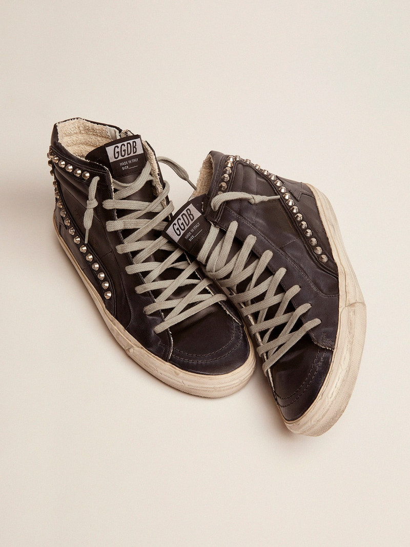 Golden Goose Men's Slide black with studs outlook