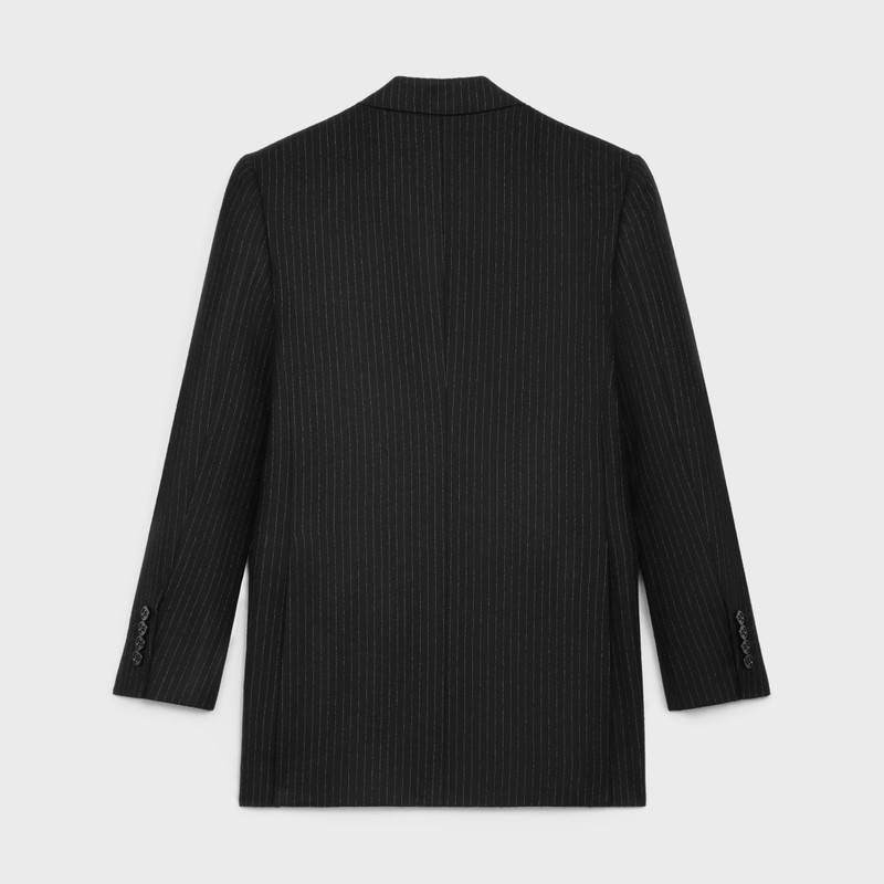 CELINE françoise jacket in striped wool flannel outlook