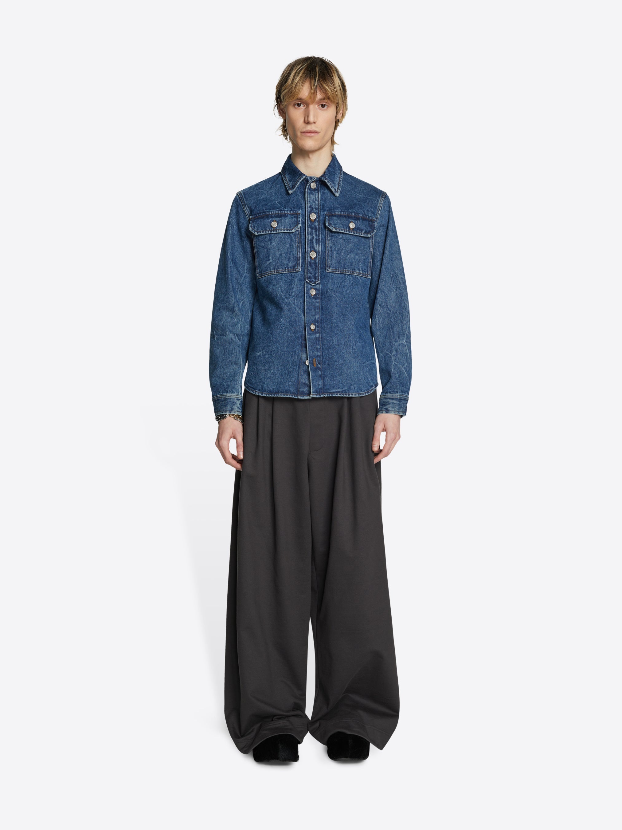 SLIM FIT DENIM SHIRT - 2
