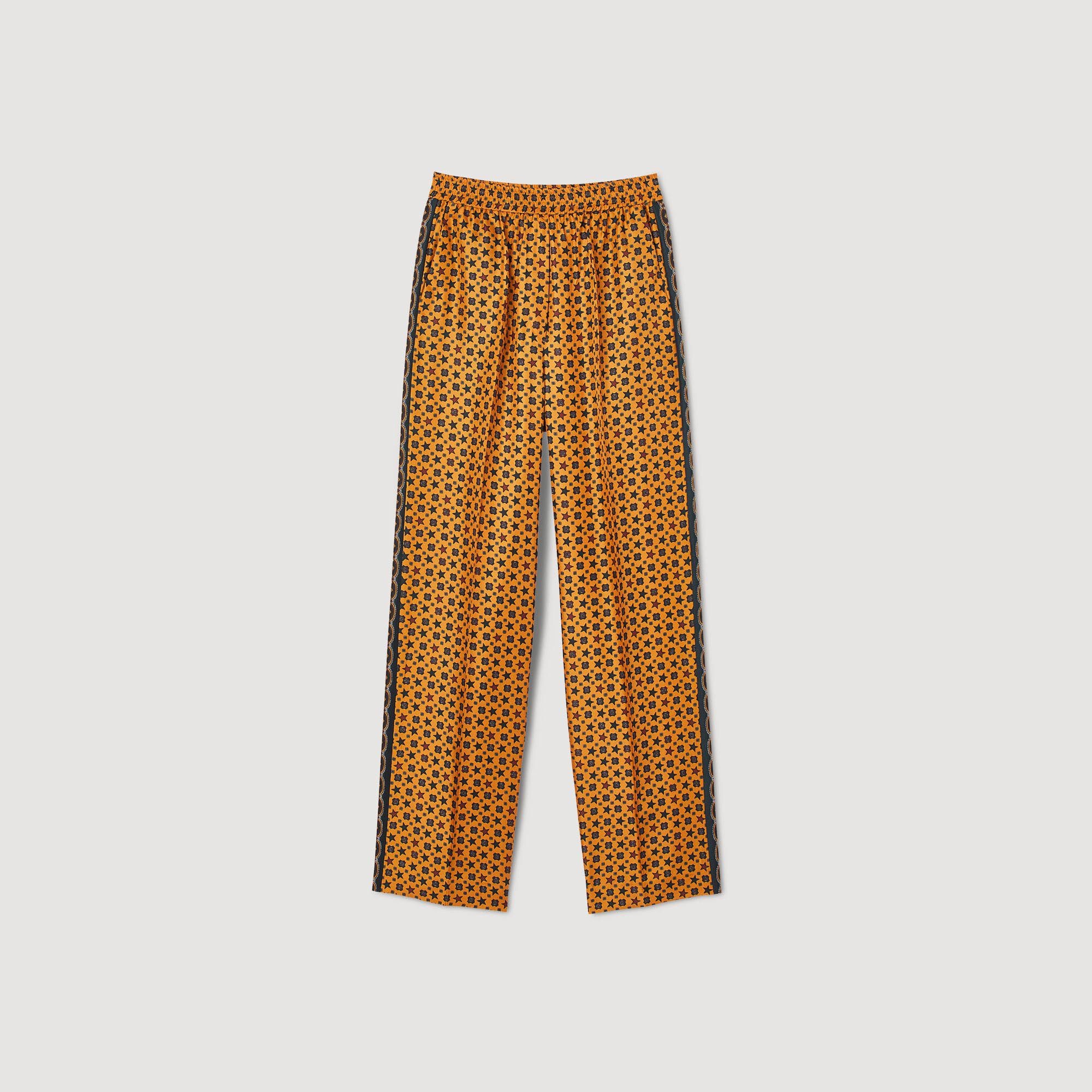 PRINTED SATIN PANTS - 1