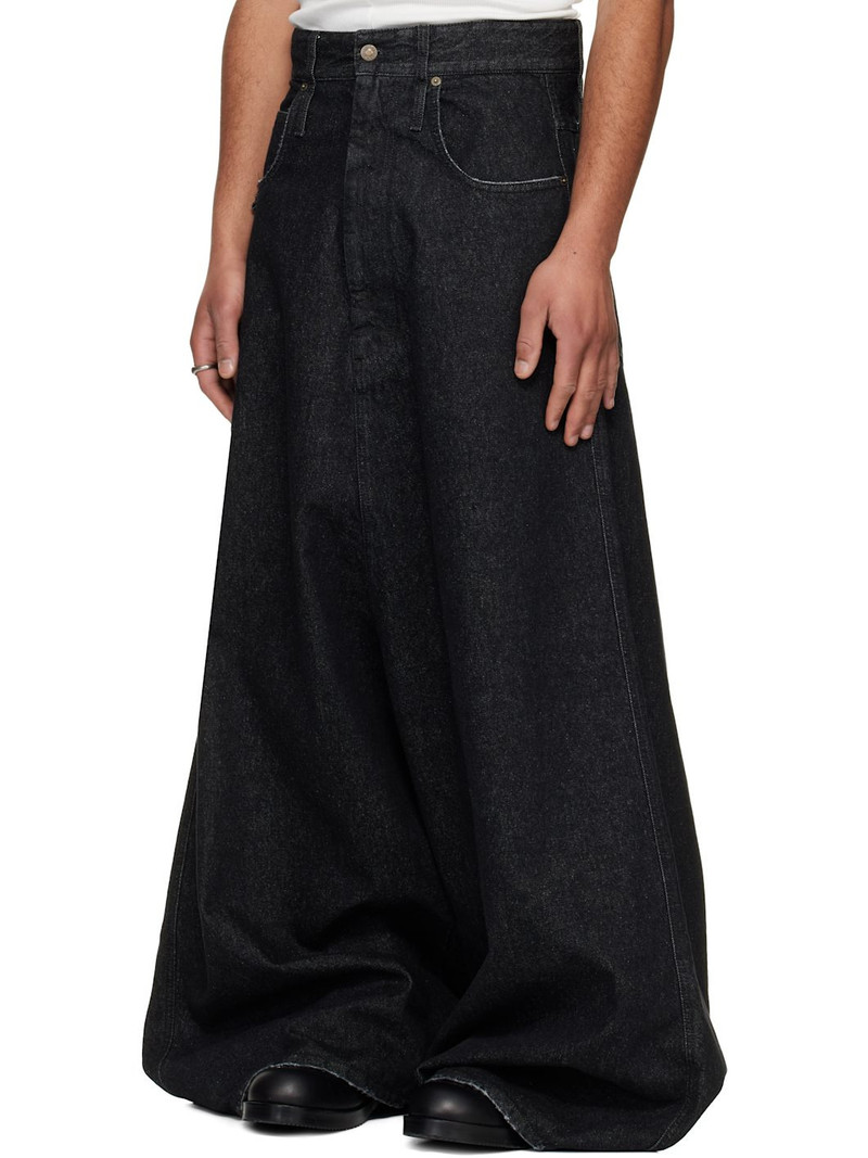 LU'U DAN Black Drop Crotch Jeans outlook