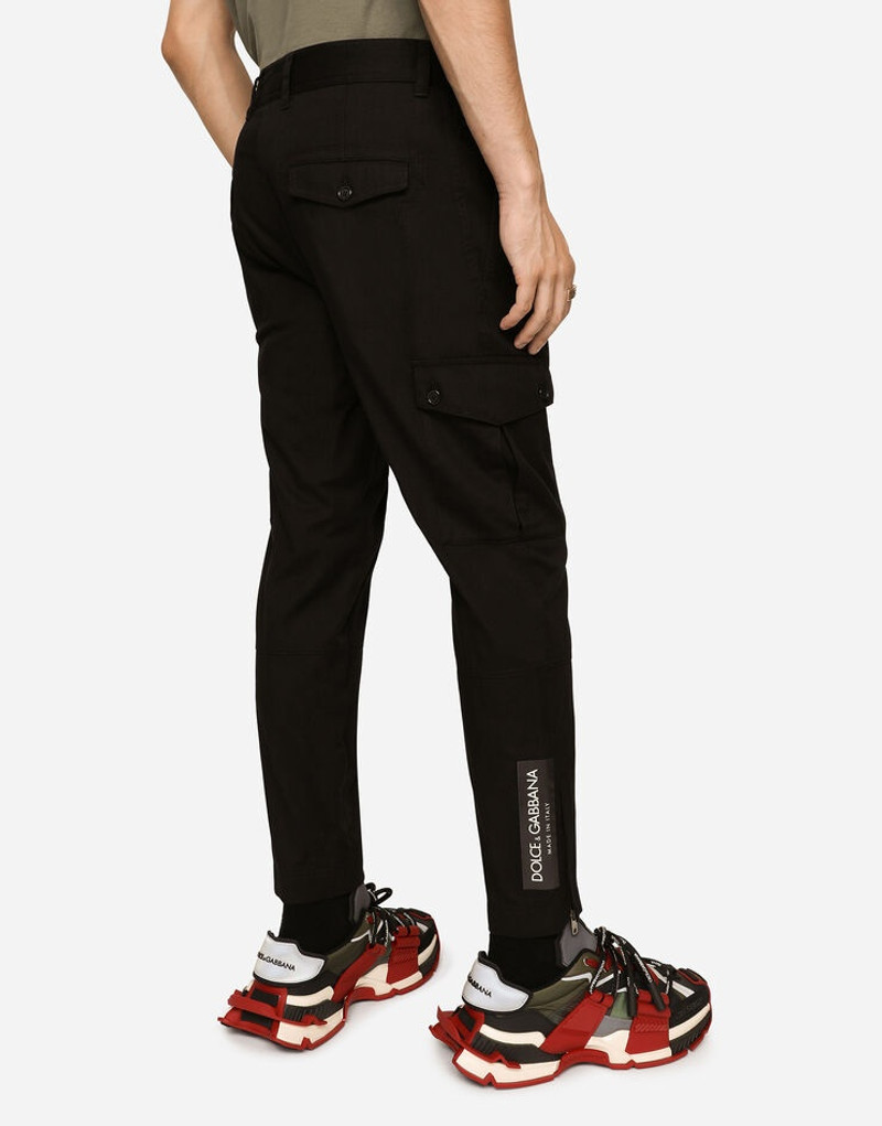 Stretch cotton cargo pants 5