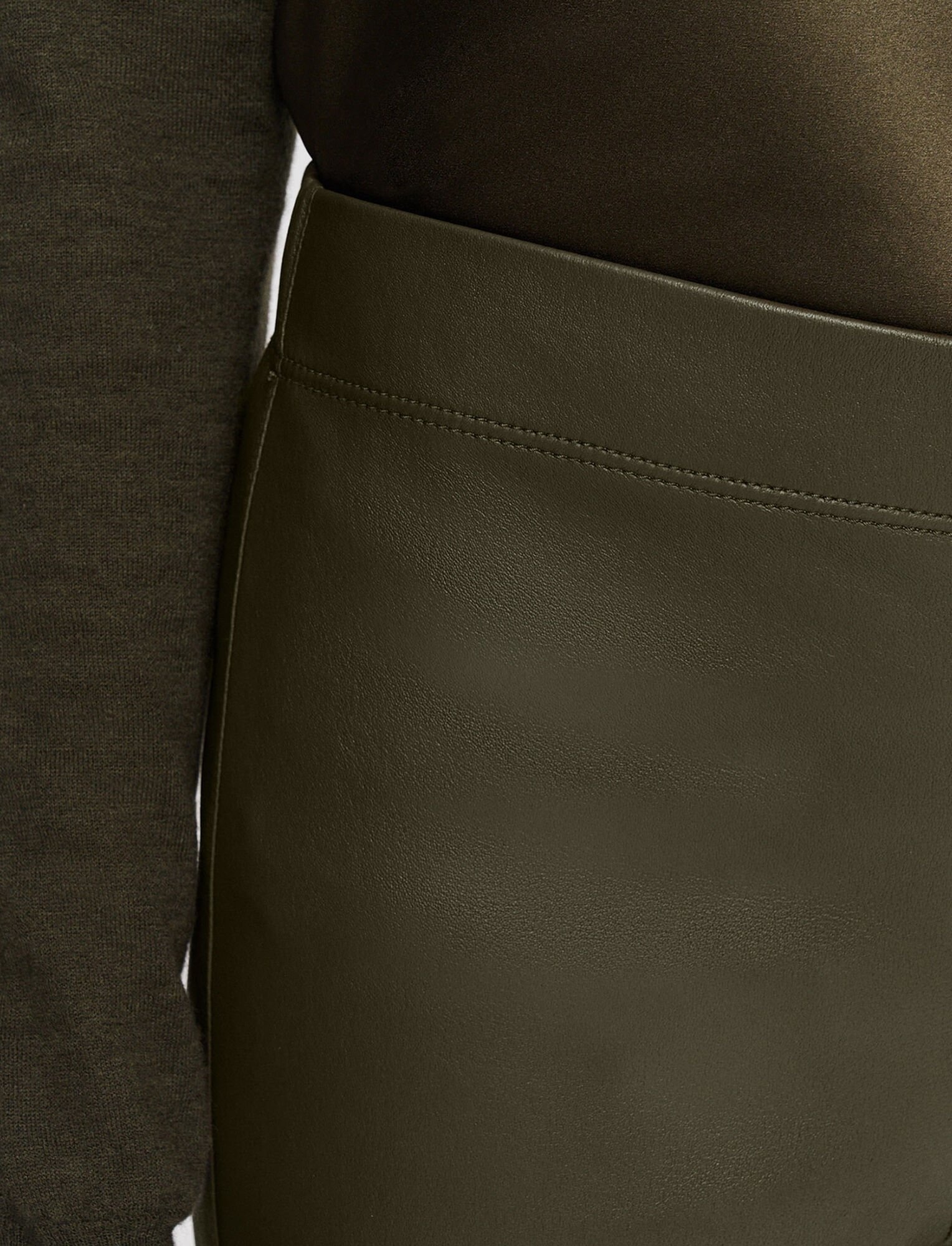 Leather Stretch Leggings - 4