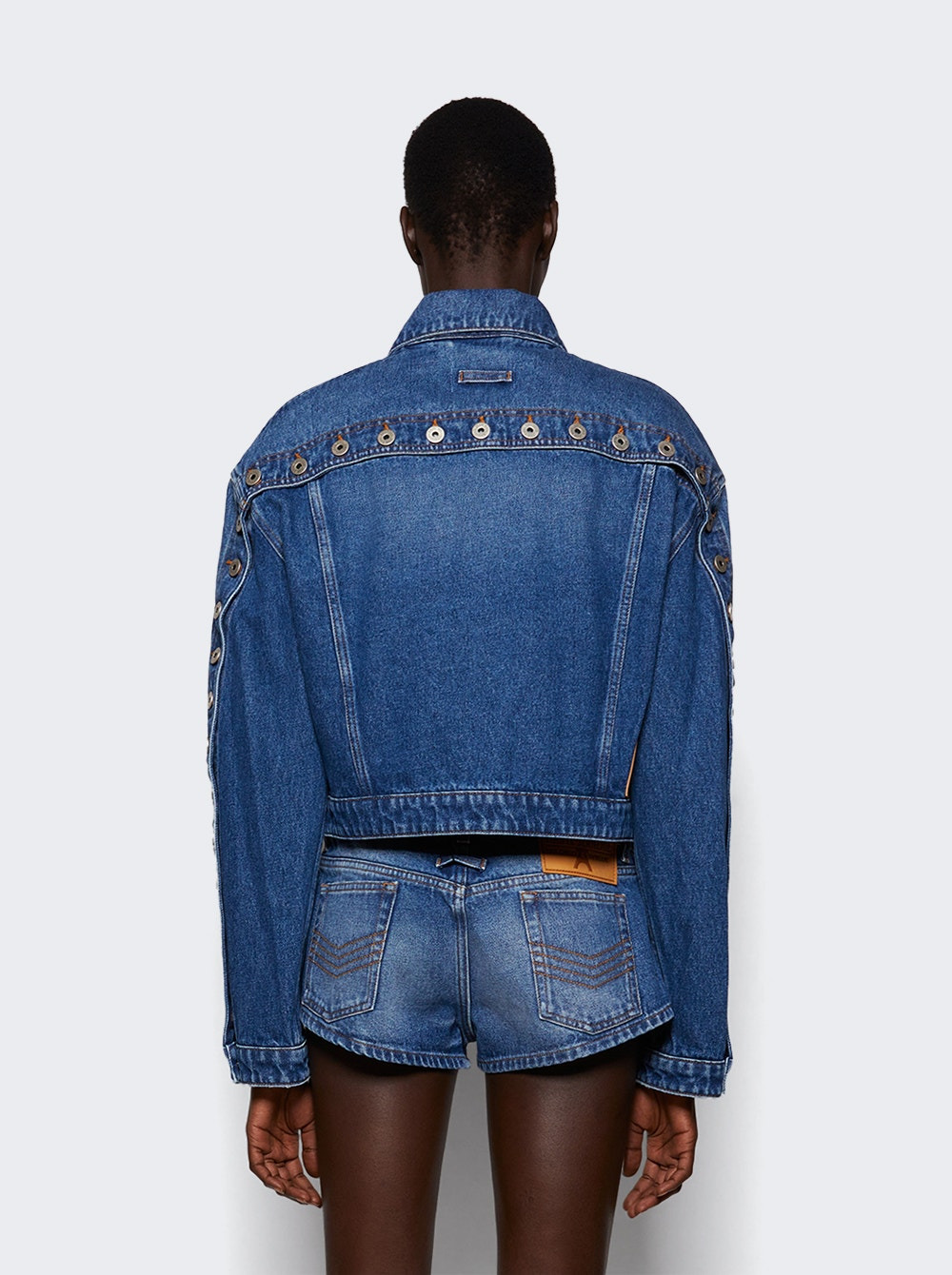 Buttoned Denim Jacket Vintage Blue - 4