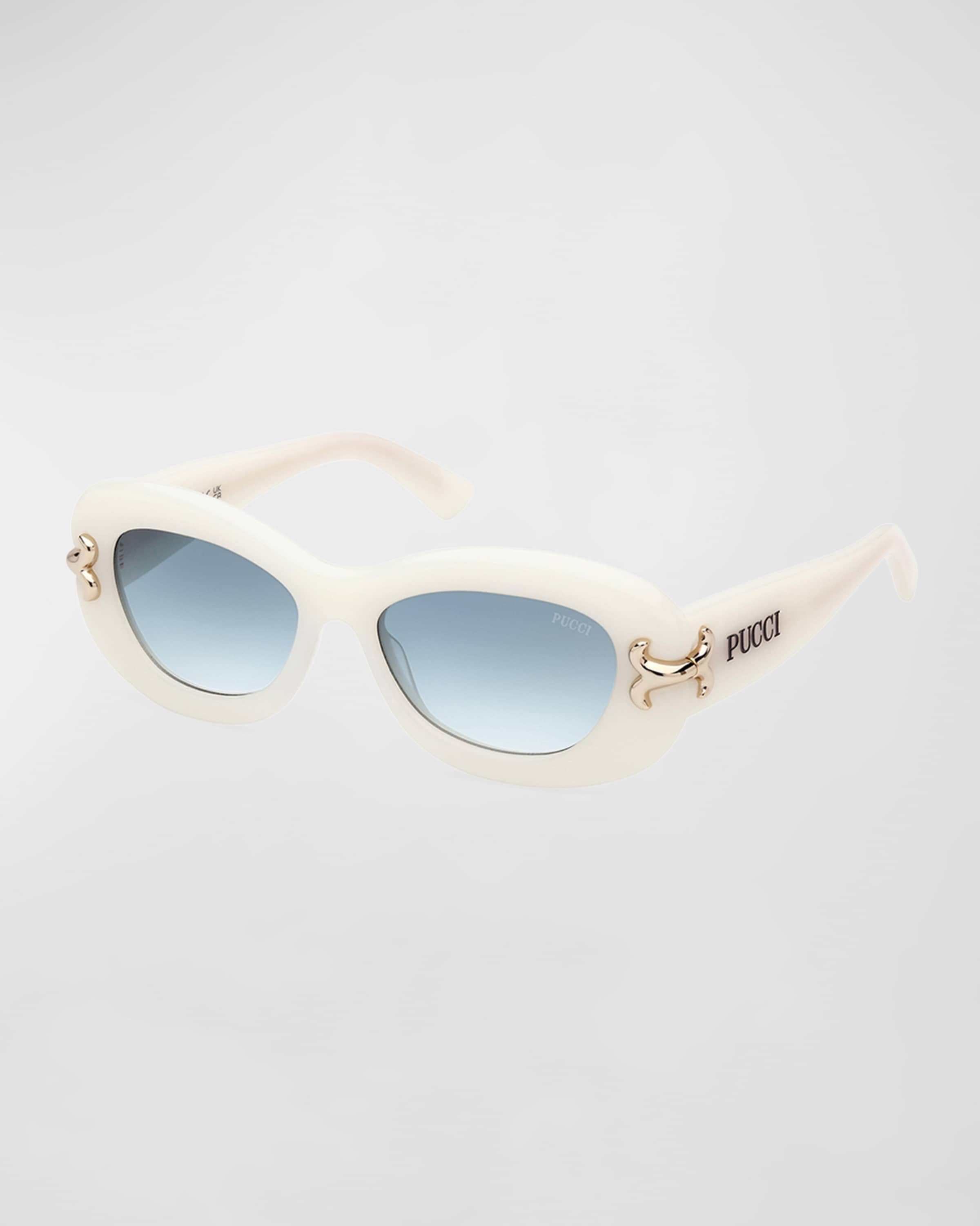 Filigree Acetate Round Sunglasses - 1