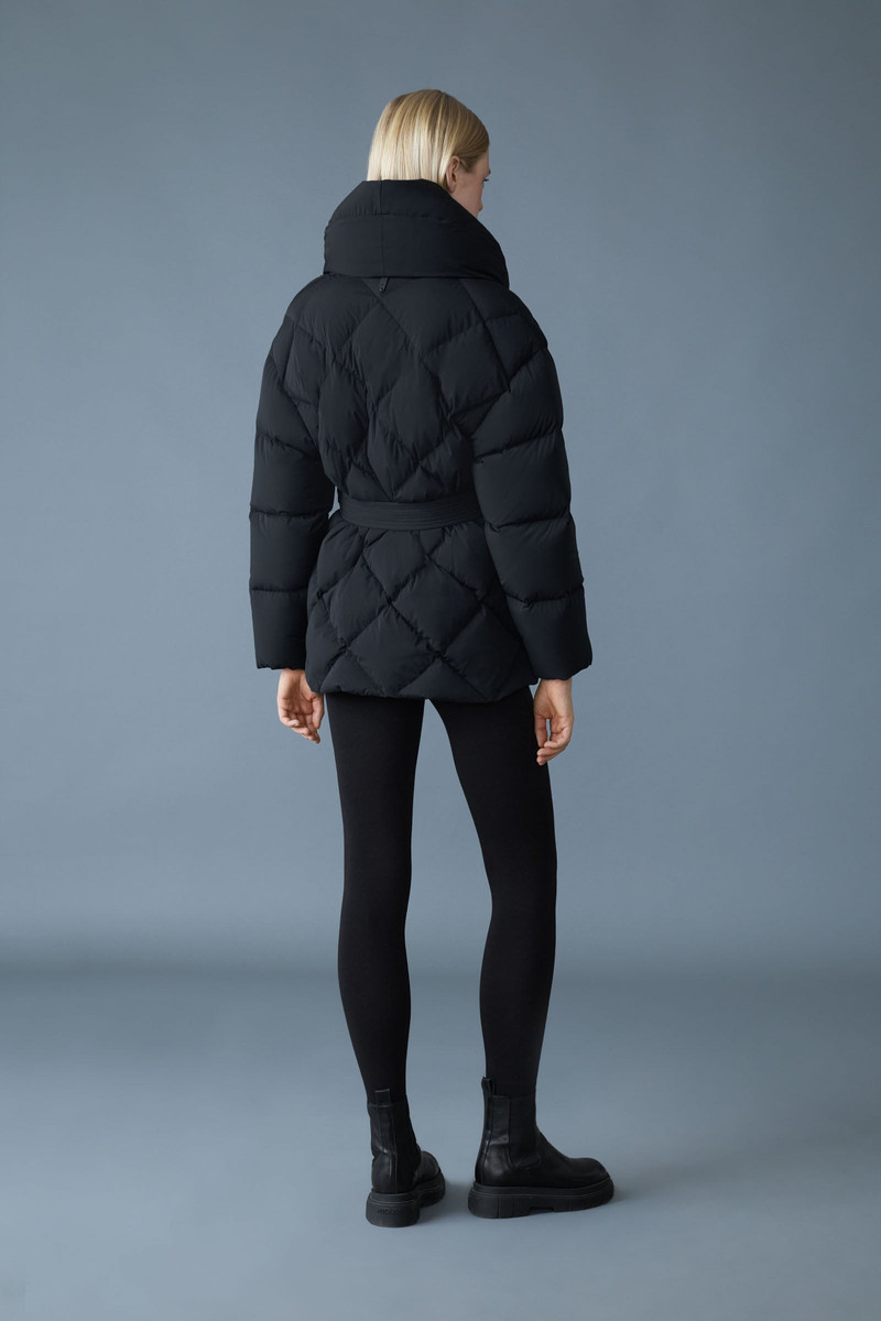 OLIVE-Z Down Belted Jacket With Shawl Collar 4