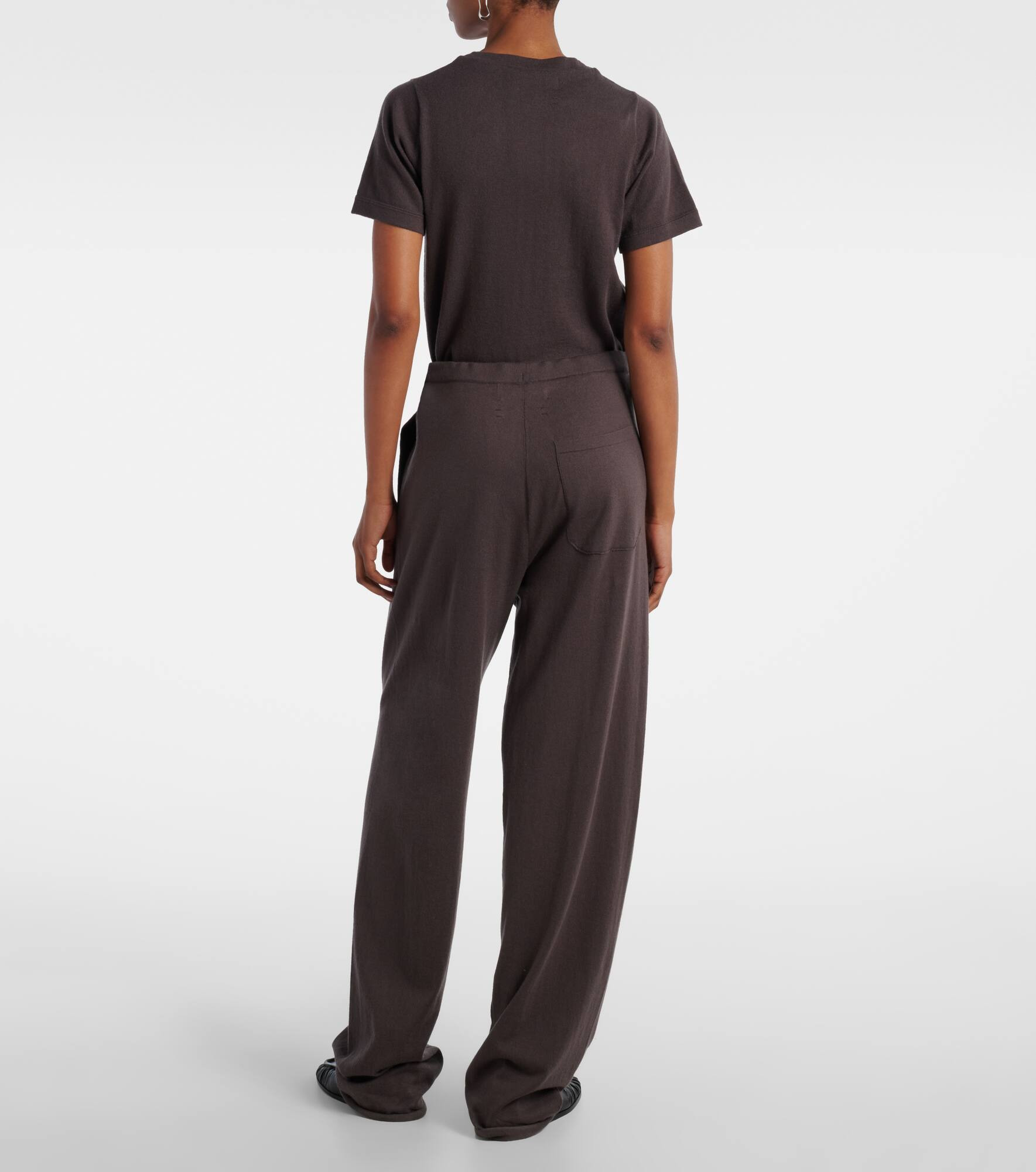 N°353 Relax cotton and cashmere wide-leg pants - 3