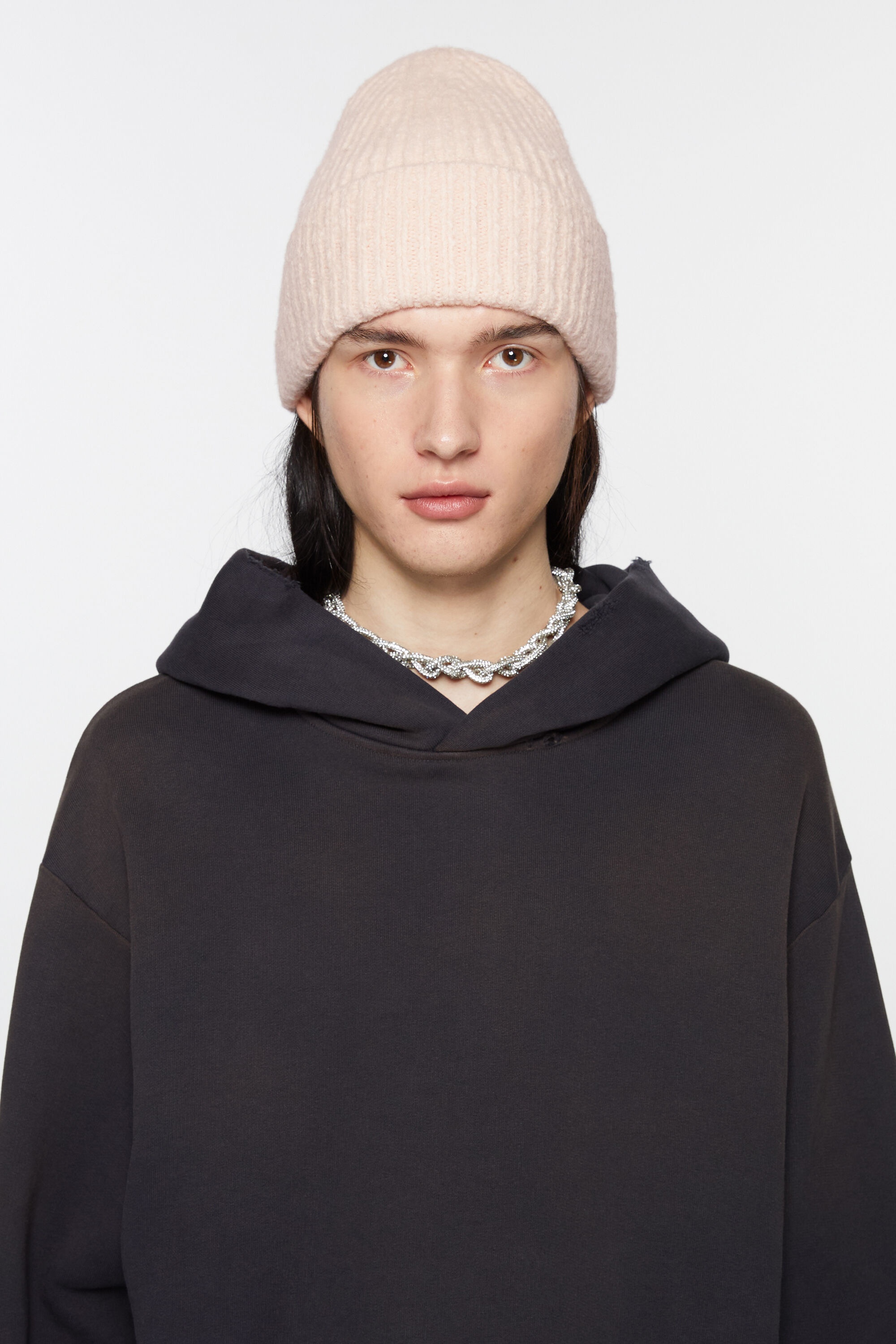 Wool blend beanie - Light pink - 3
