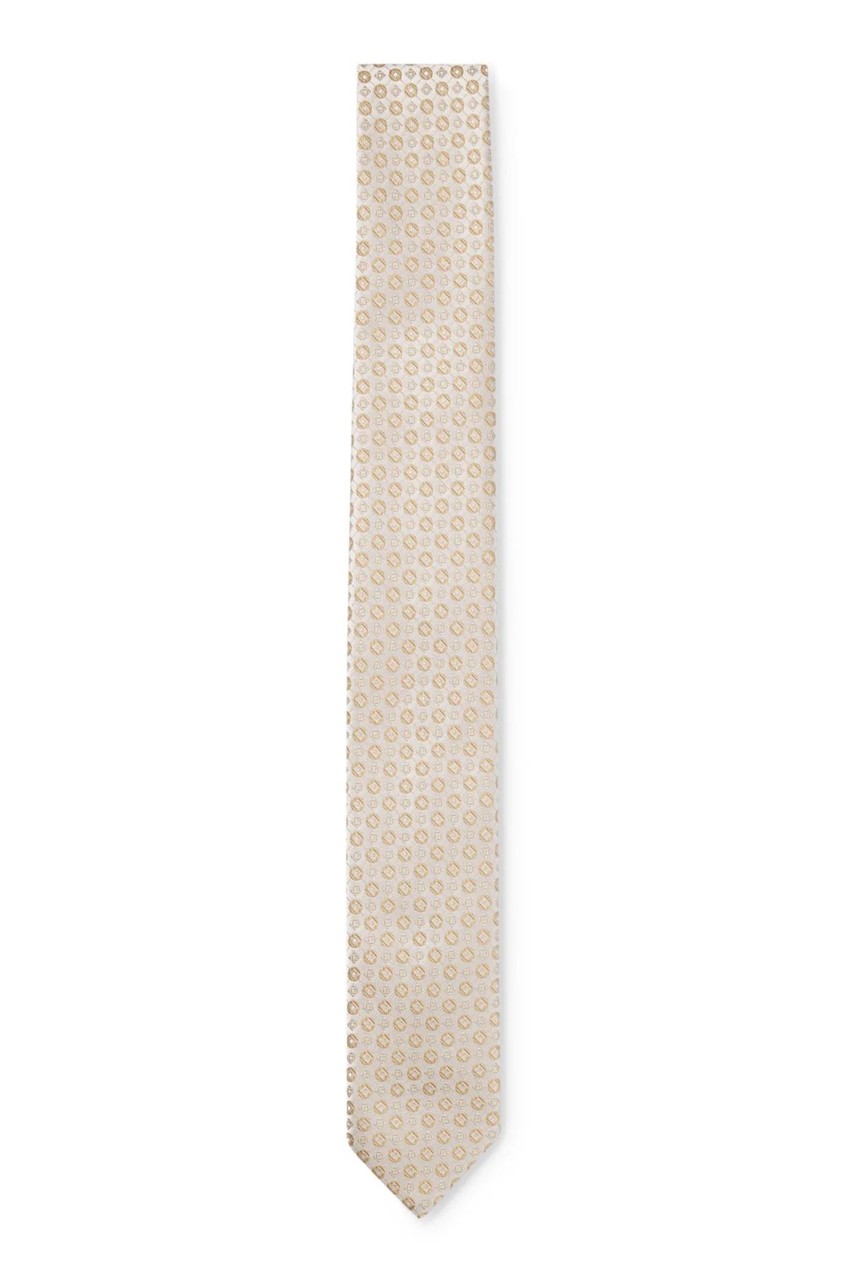 SILK-BLEND TIE WITH JACQUARD PATTERN - 1
