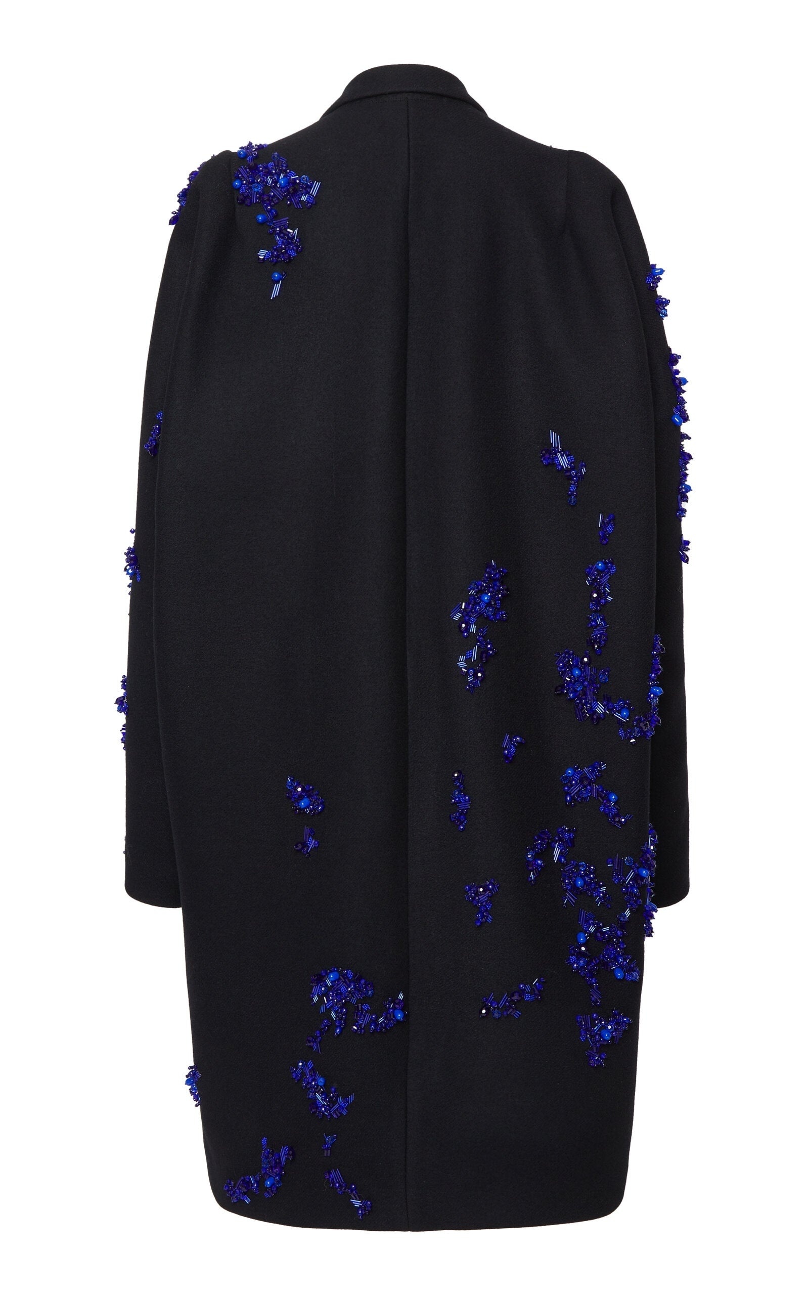 Rinky Embroidered Wool-Blend Cocoon Coat - 5