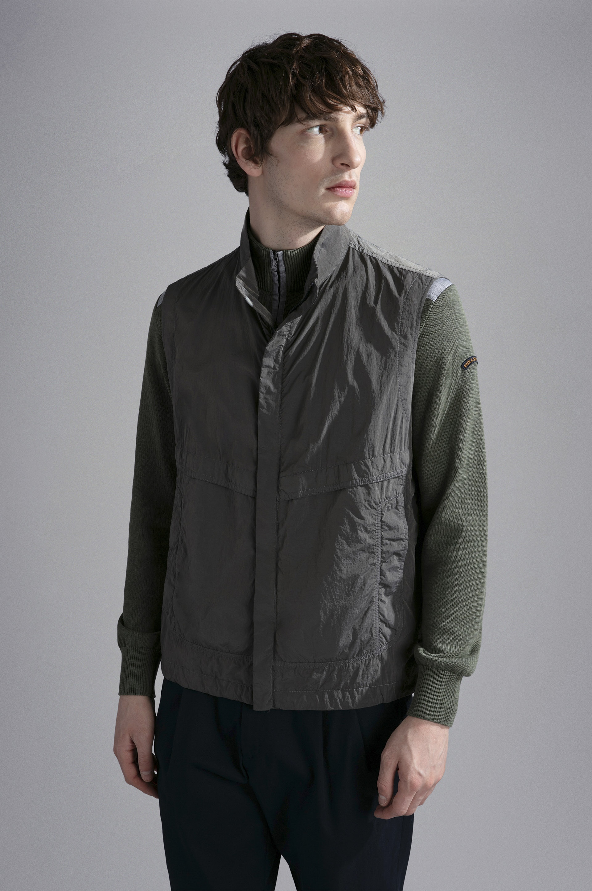 GARMENT DYED NYLON GILET - 6