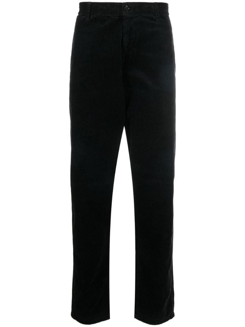 straight-leg velvet trousers - 2