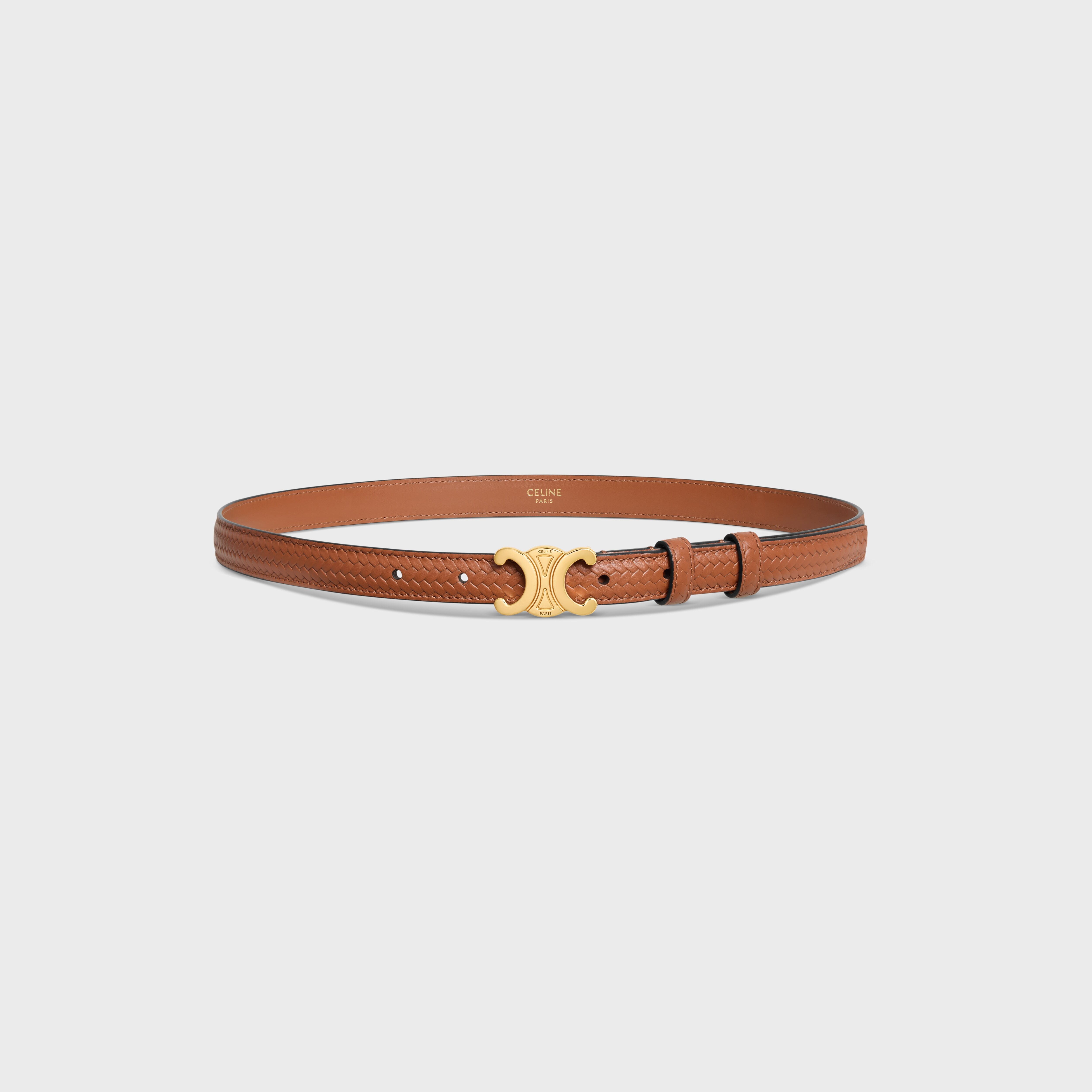 Small Triomphe Belt IN Natural Calfskin with Braided effect - 3