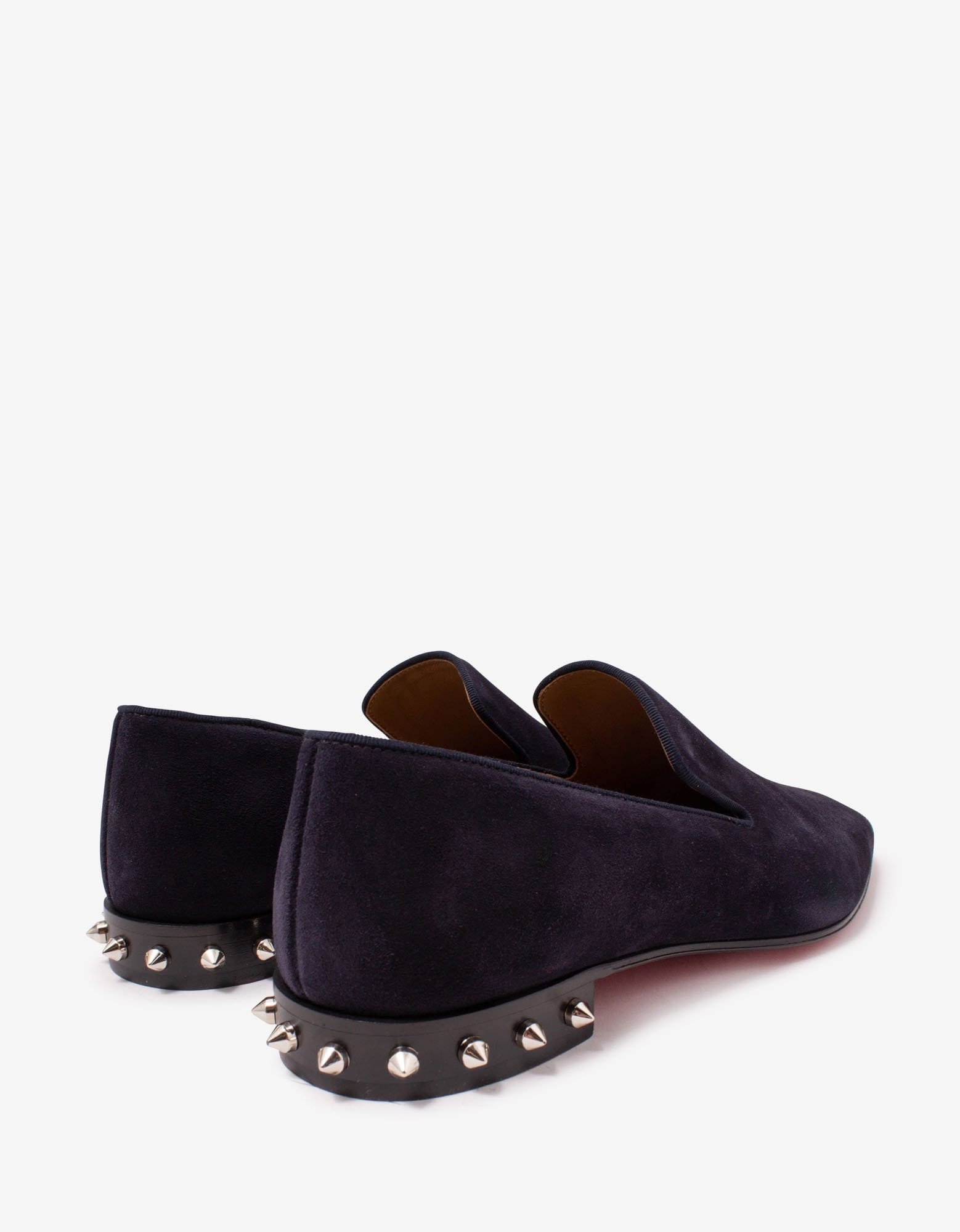 Christian Louboutin Marquees Ocean Blue Suede Leather Loafers - 5
