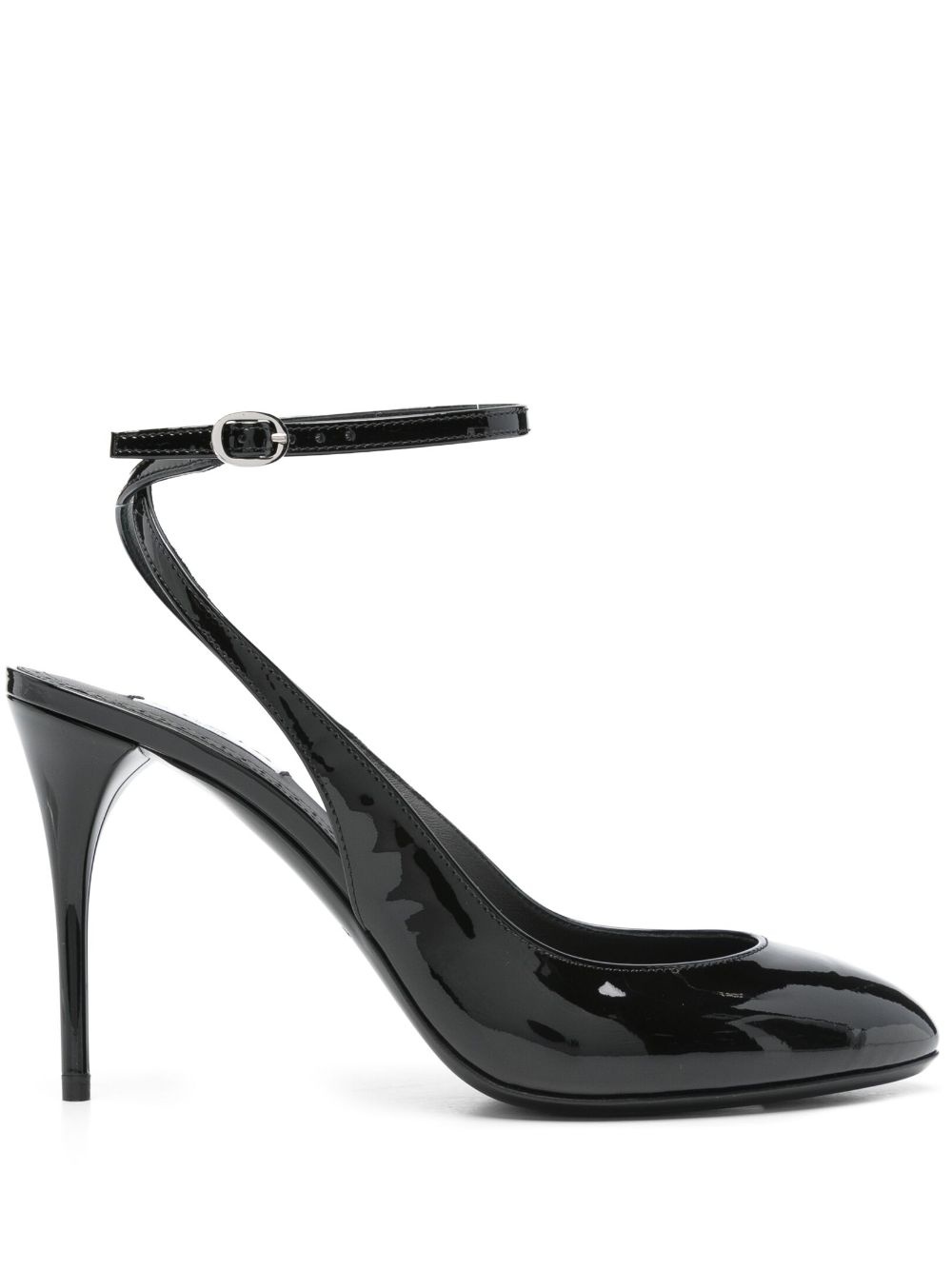 patent-leather slingback pumps - 1