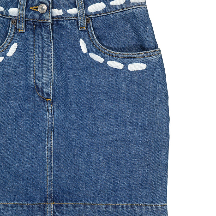 Moschino Ladies Cotton Denim Mini Skirt - 7