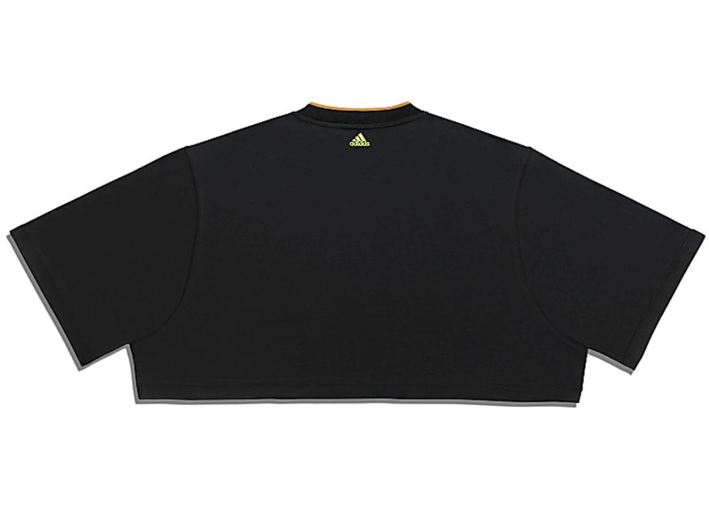 adidas adidas Ivy Park 3-Stripes Crop Tee Black outlook