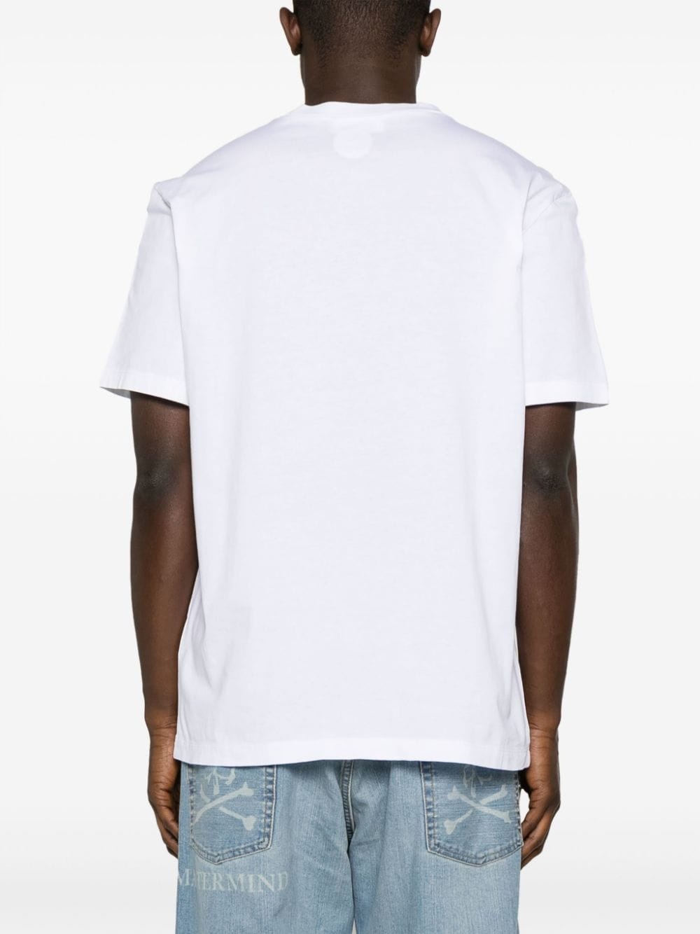 logo-embossed cotton T-shirt - 4