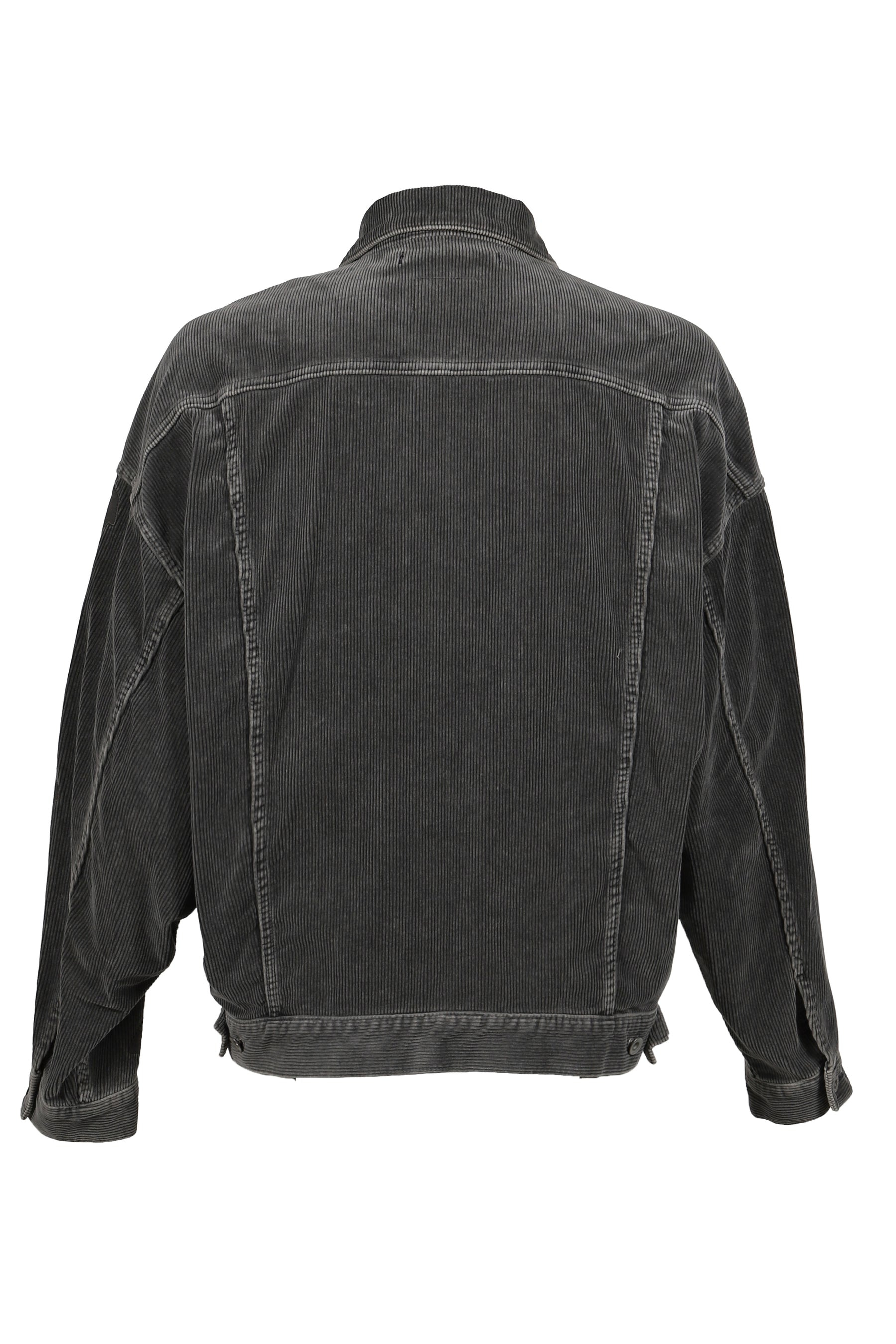 BONE APPLIQUE CORDUROY JACKET / GRY - 6