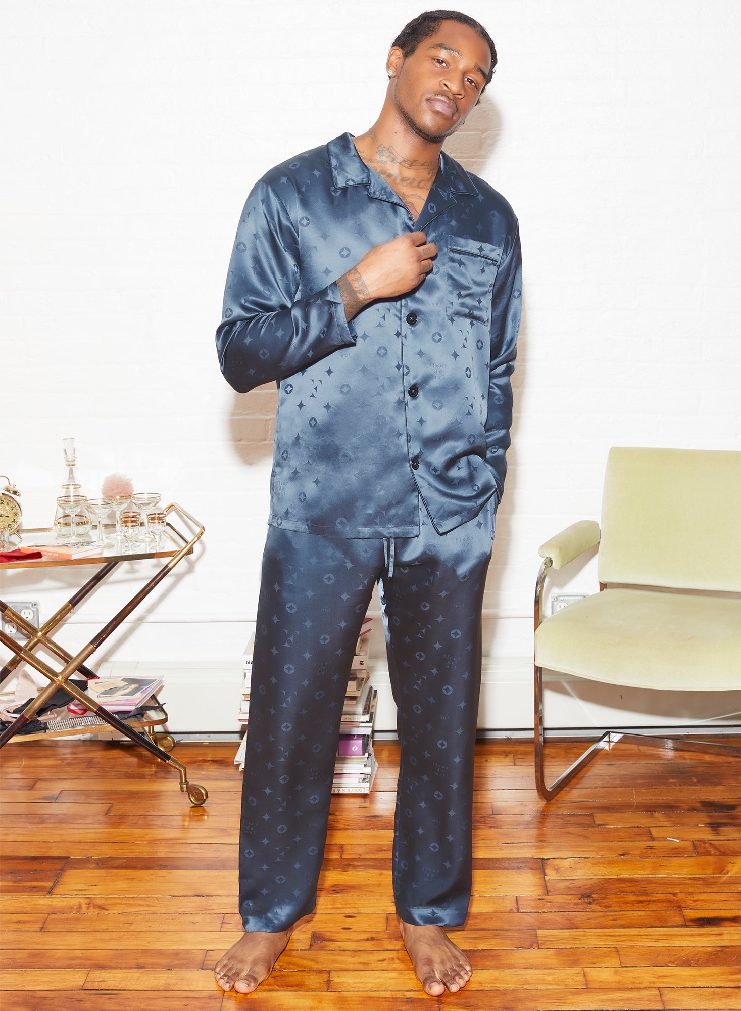 Silk Jacquard PJ Top - 8
