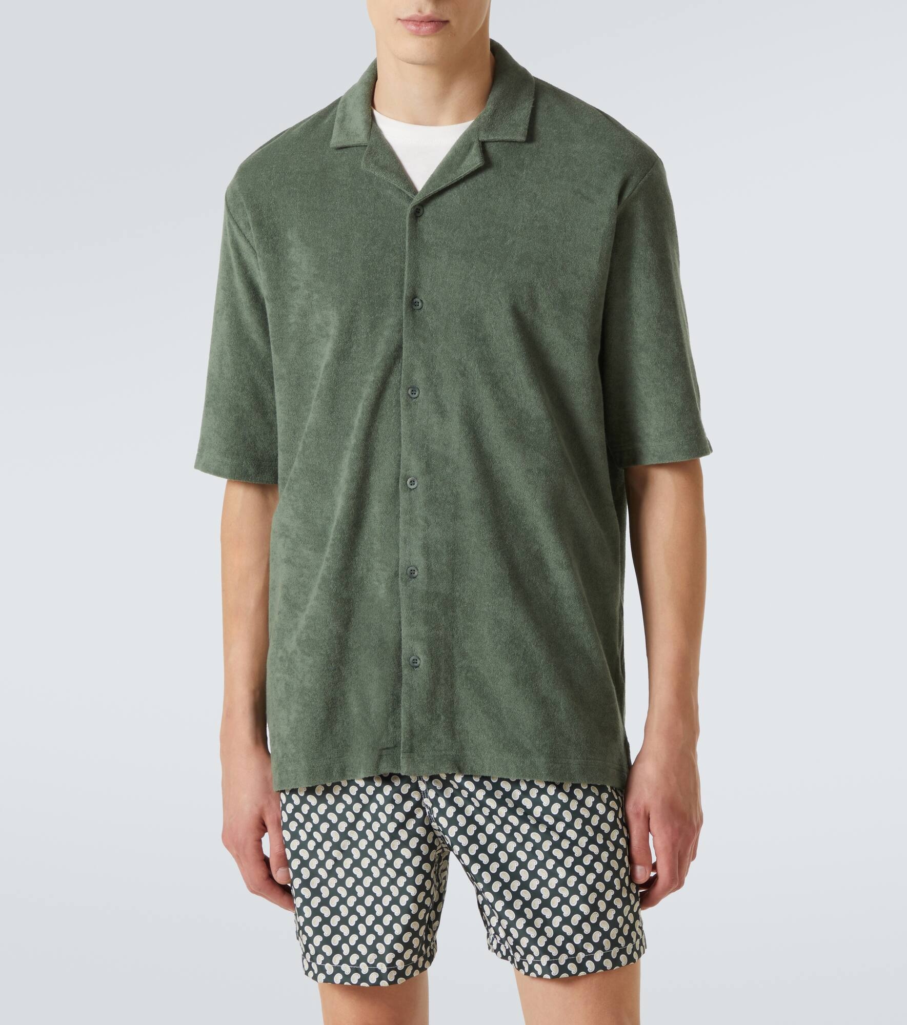 Cotton terry bowling shirt - 3