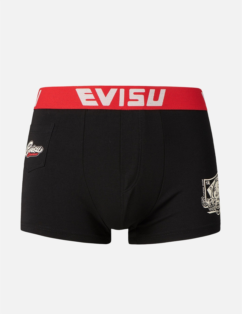 DARUMA-PATTERN LOGO PRINT TRUNKS 4