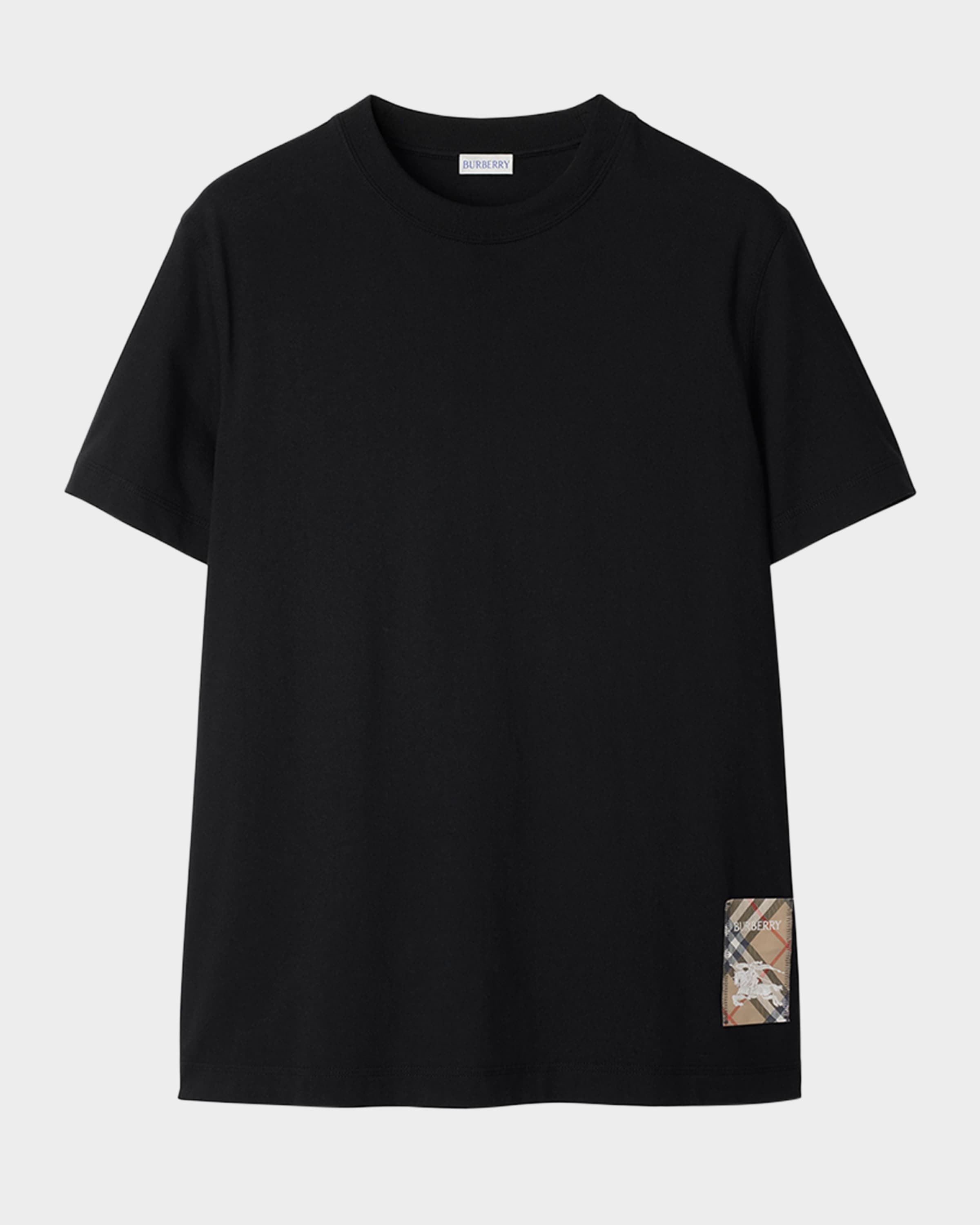Men's Check Label T-Shirt - 1