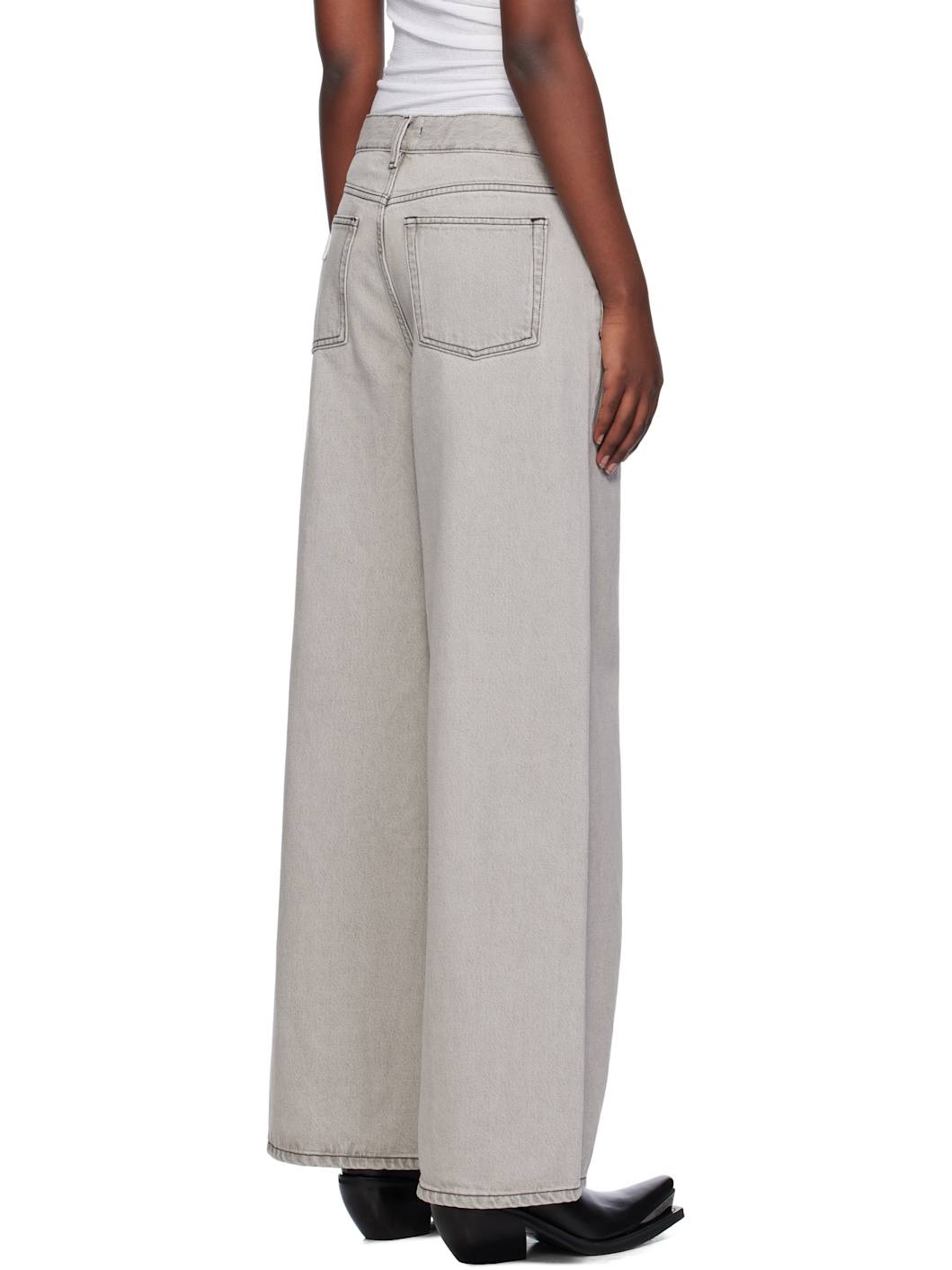 Gray Future Denim Wide Jeans - 3