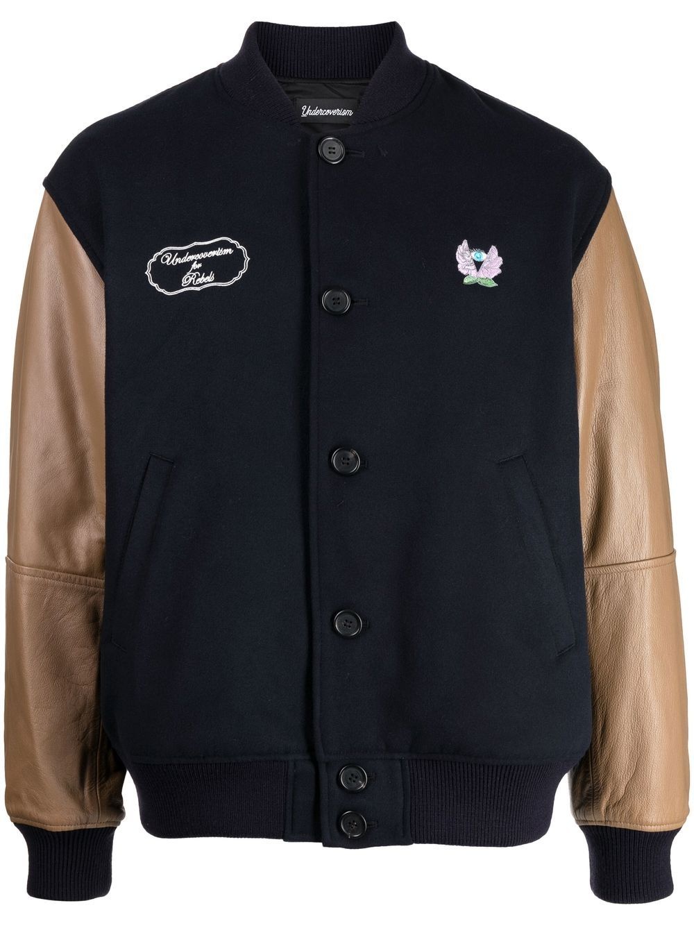 two-tone bomber jacket - 1