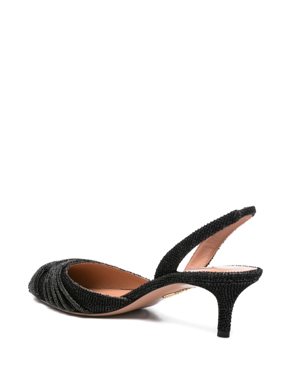 60mm beaded slingback heeled pumps - 3