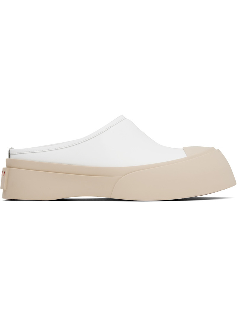 White Pablo Sabot Slip-on Loafers 1