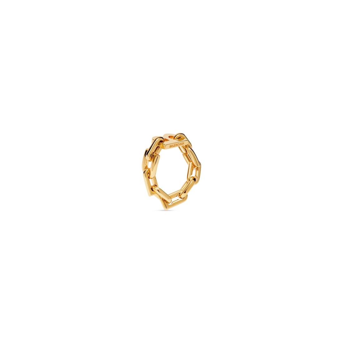 Women's B Chain Ring in Gold - 1