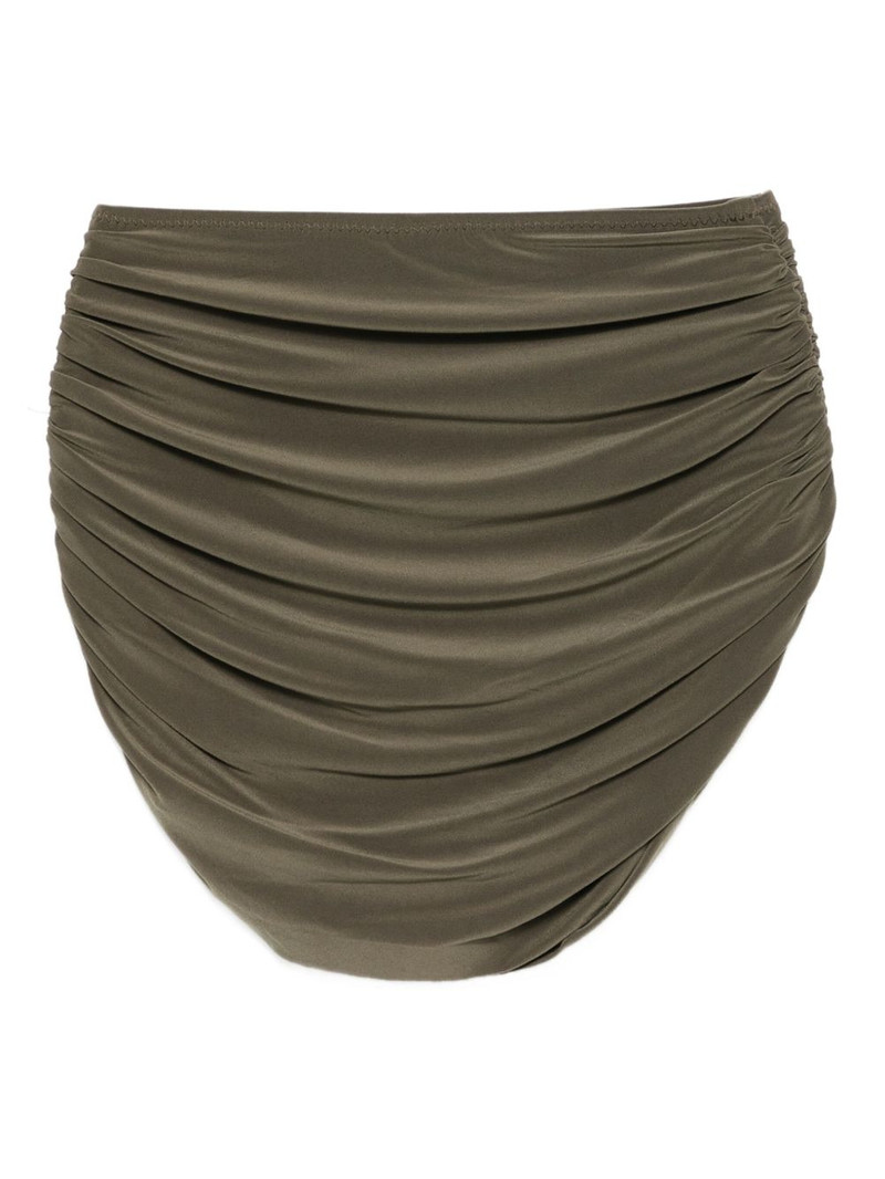 NORMA KAMALI Bill high-waist ruched bikini bottom outlook
