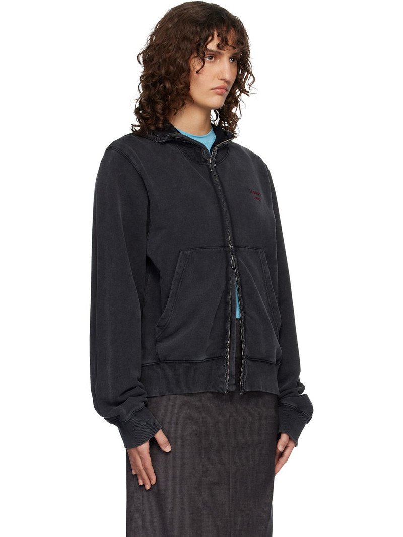 Black Zip Crew Hoodie 2