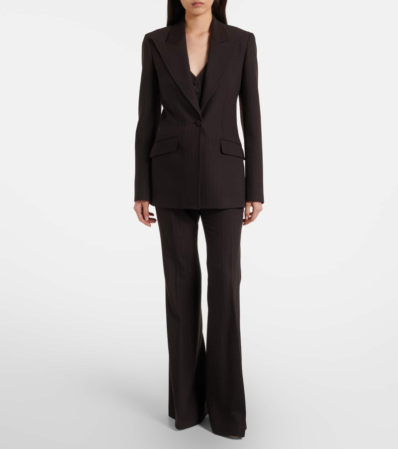 GABRIELA HEARST Rhein high-rise wool flared pants outlook