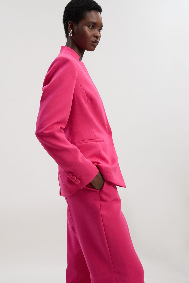 Compact Stretch Tailored Single Breasted Blazer 1