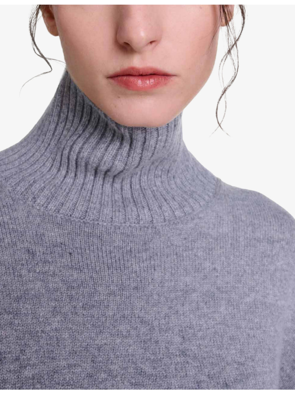 High-neck knitted stretch cashmere-blend jumper - 5