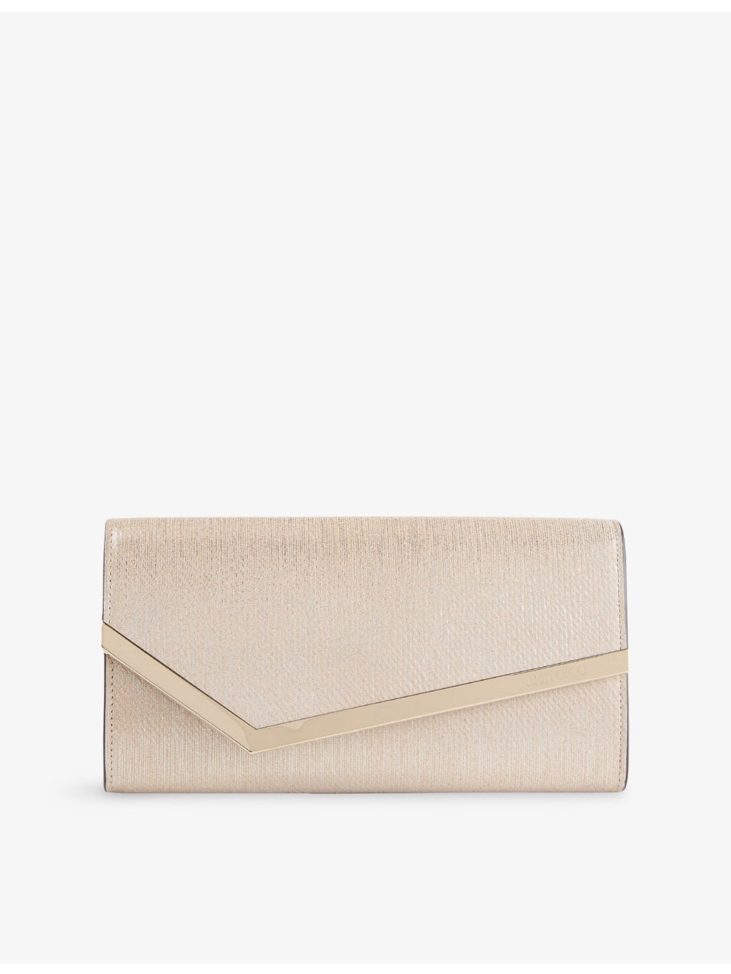 Emmie Soft Metallic Linear Leather Clutch - 1