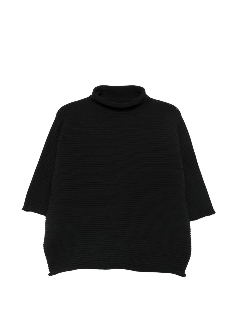 pleated high-neck top - 1