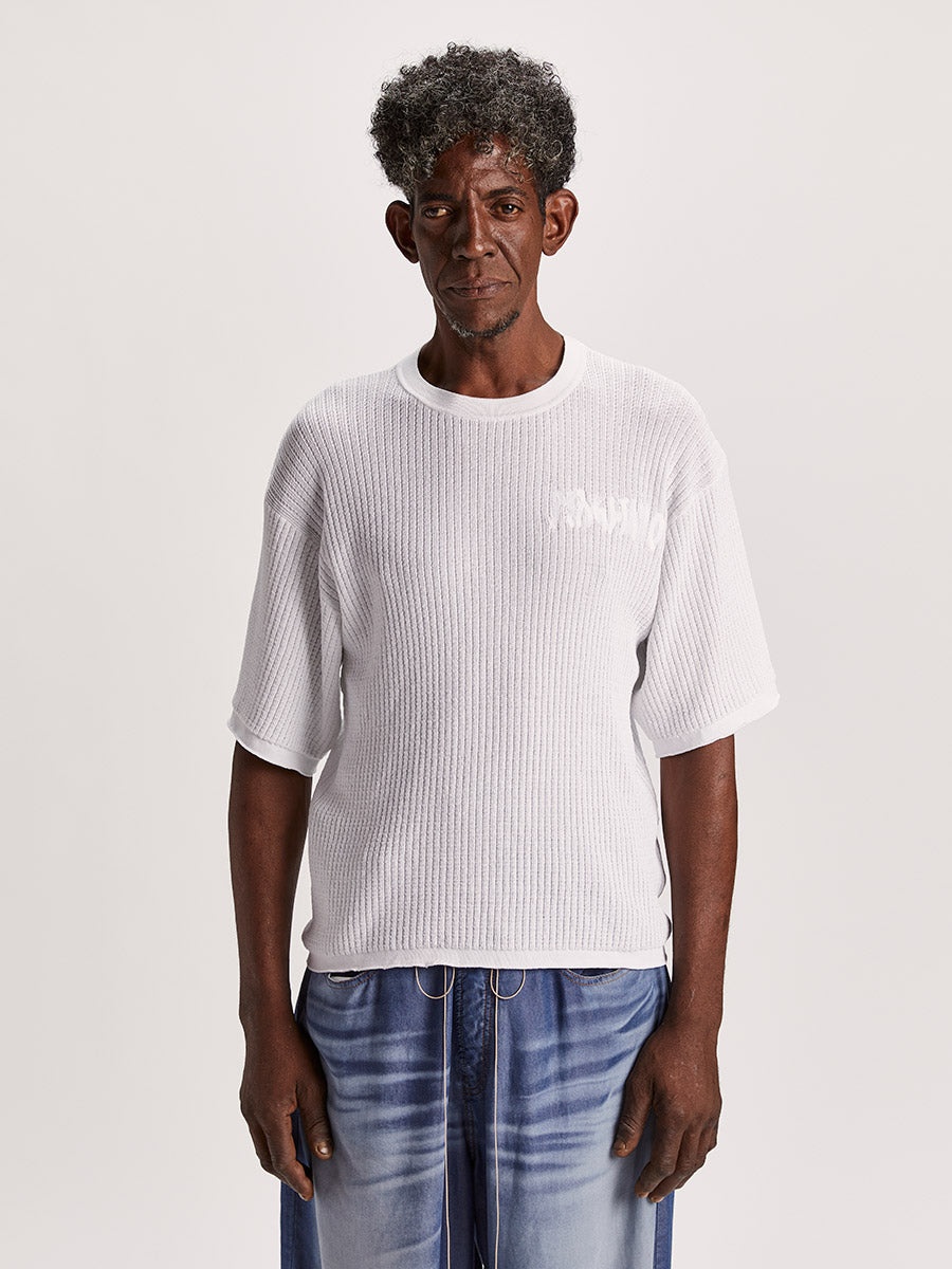 Waffle Tee White - 4