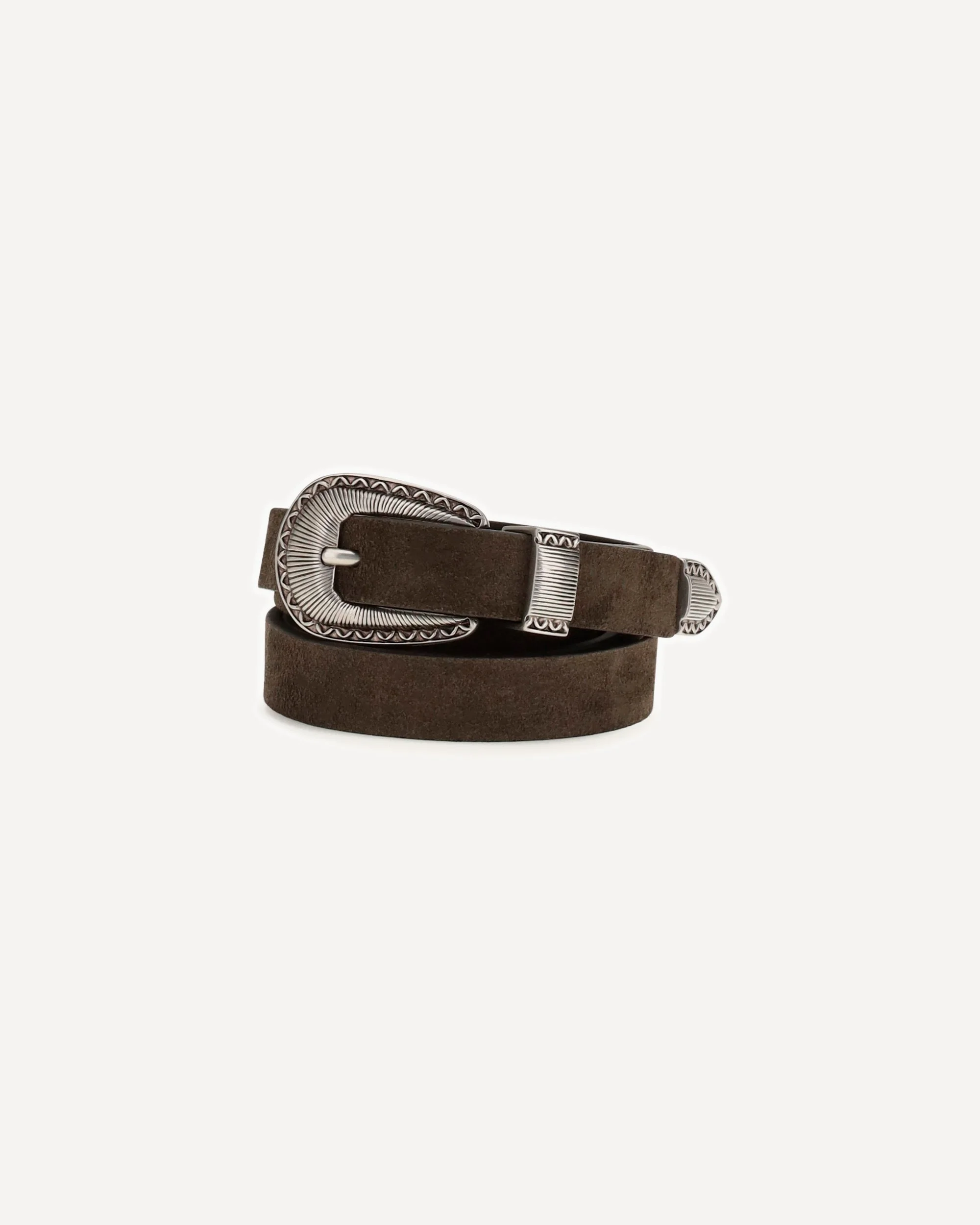 Suede Belt with prong buckle - 1
