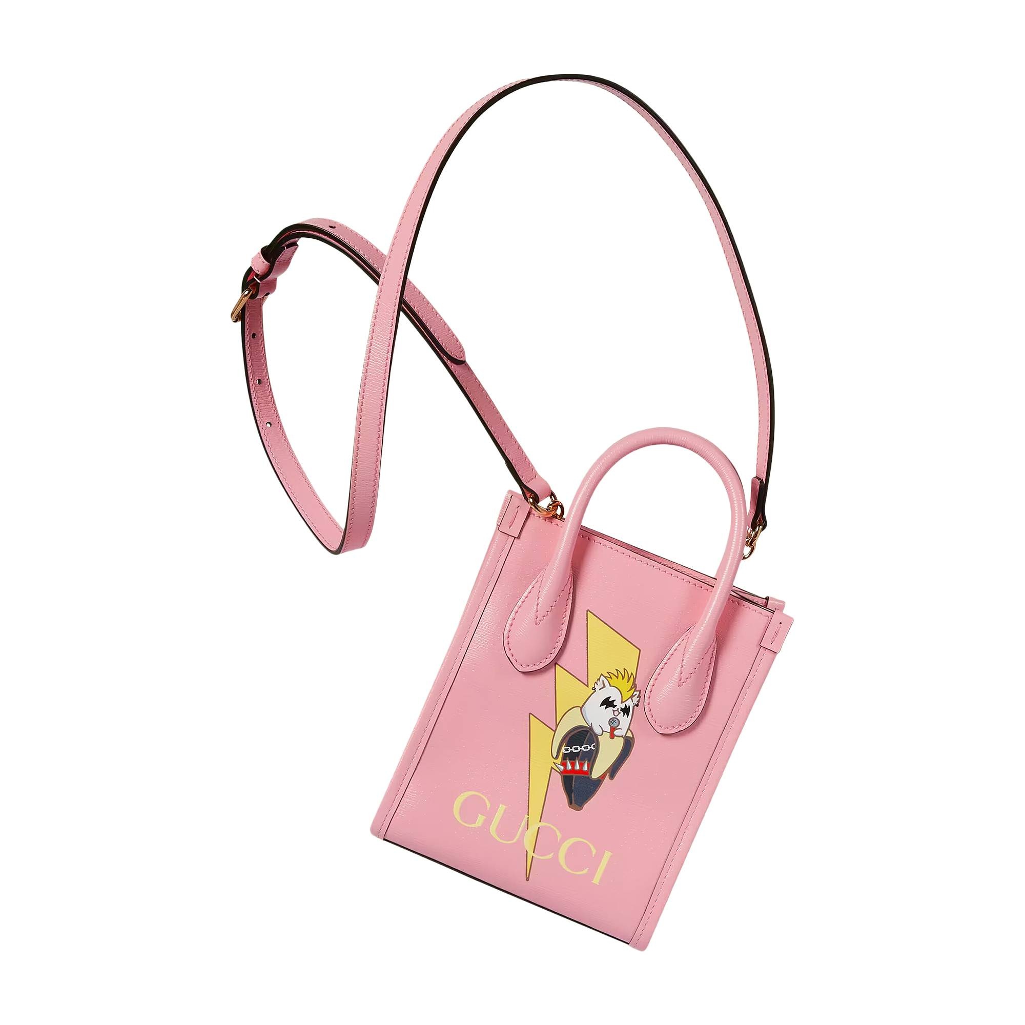 Gucci Bananya Print Mini Tote Bag 'Light Pink' - 3